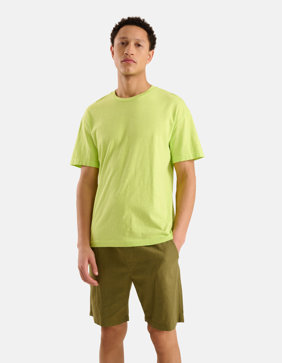 Jersey T-shirt Fel Groen SHOEBY MEN