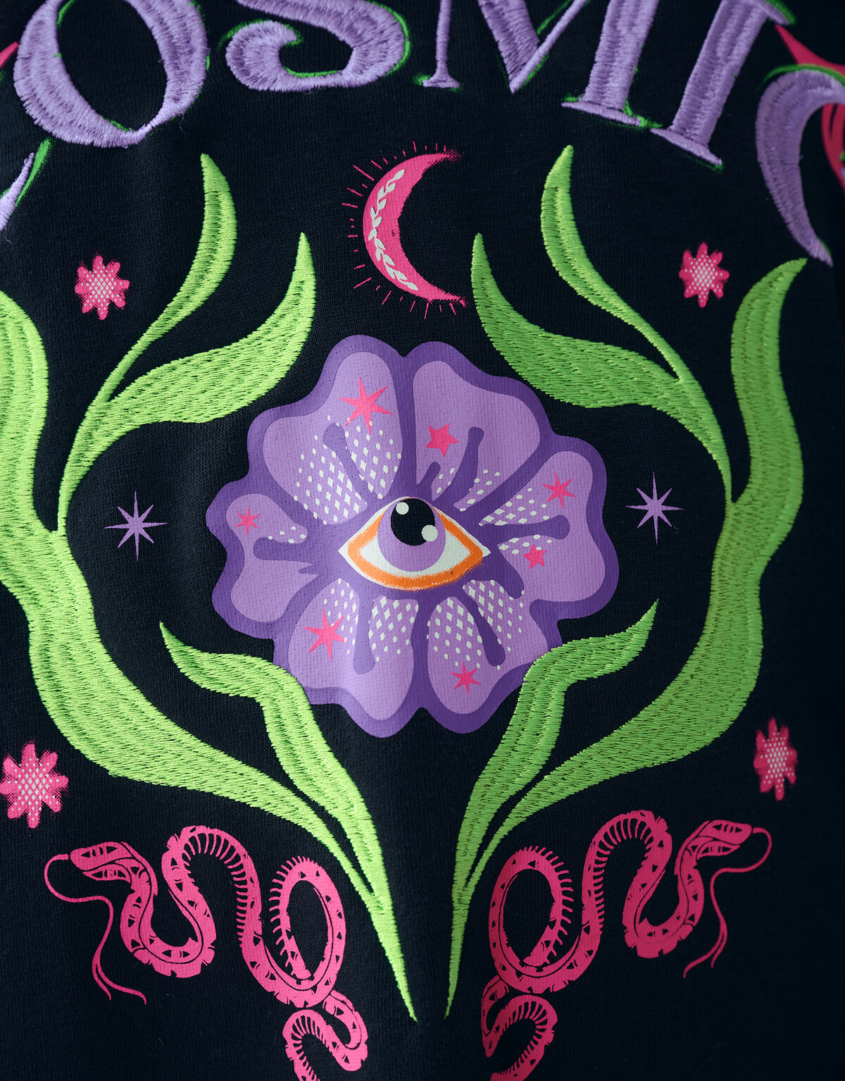 Artwork Hoodie Jurk Zwart SHOEBY GIRLS