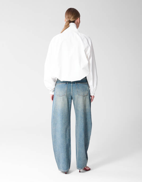 Baggy Fit Tinted Jeans Donkerblauw SHOEBY WOMEN