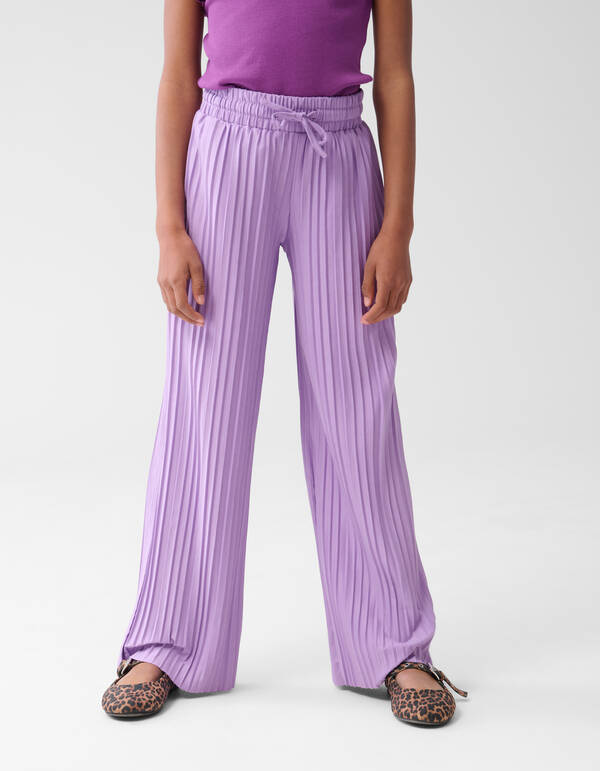 Pliss&eacute; Broek Lichtpaars SHOEBY GIRLS