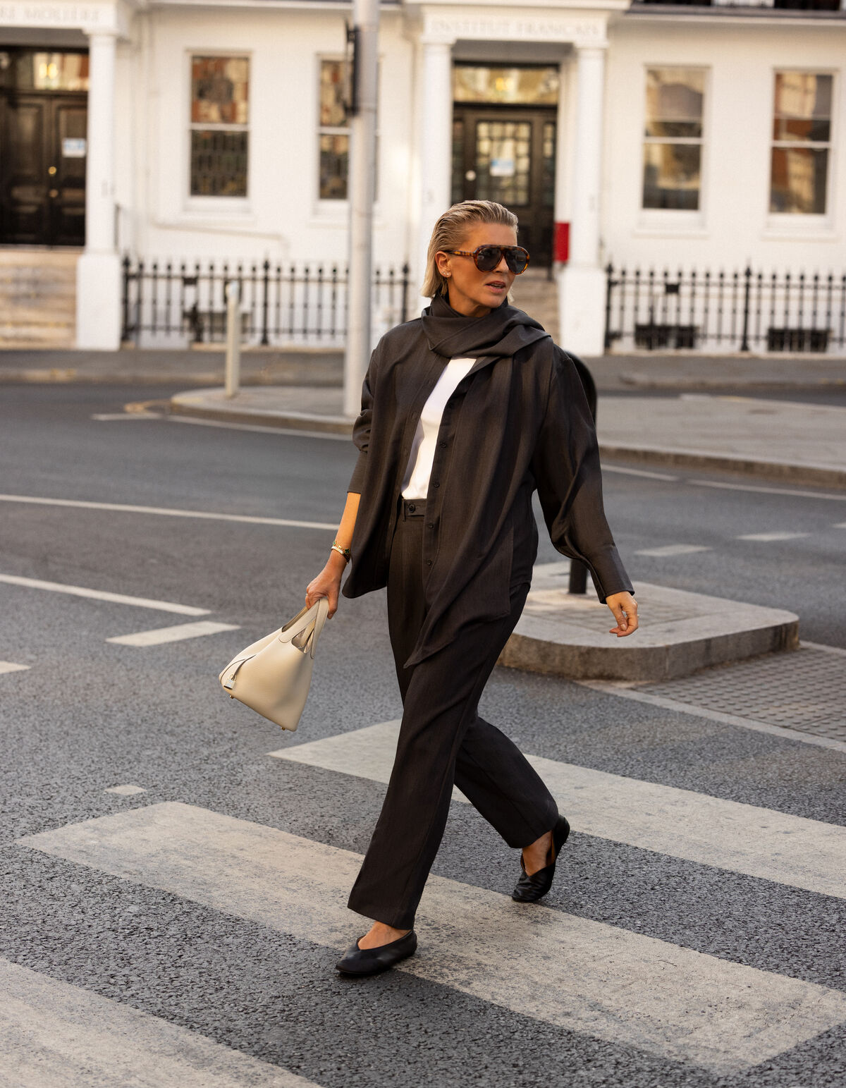 Oversized Tailored Blouse Donkergrijs By Lonneke SHOEBY WOMEN