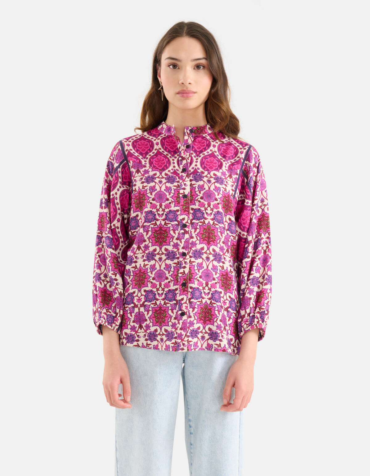Grafische Print Blouse Paars SHOEBY WOMEN