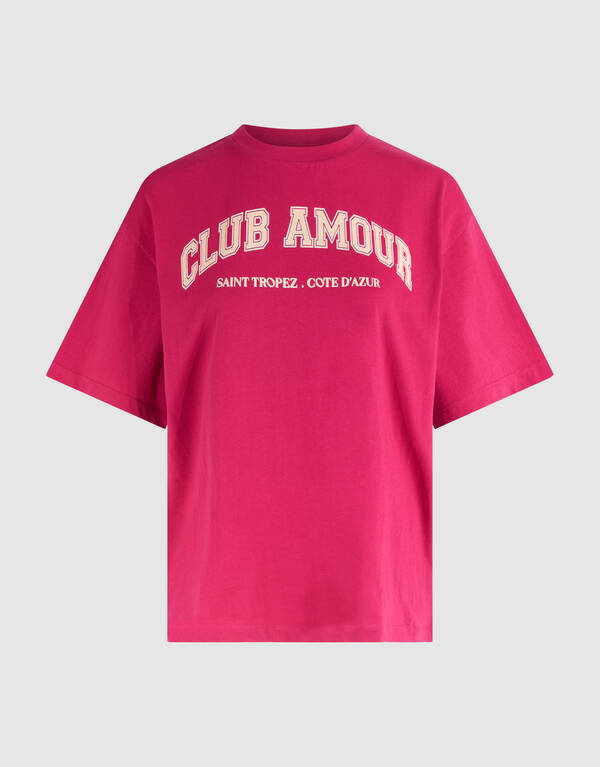 Club Amour T-shirt Roze/Rood SHOEBY WOMEN