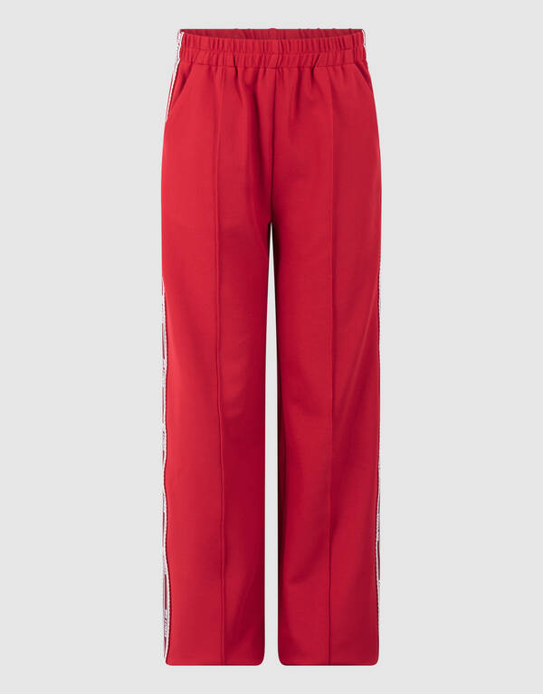 Tape Wide Leg Fit Broek Rood SHOEBY GIRLS