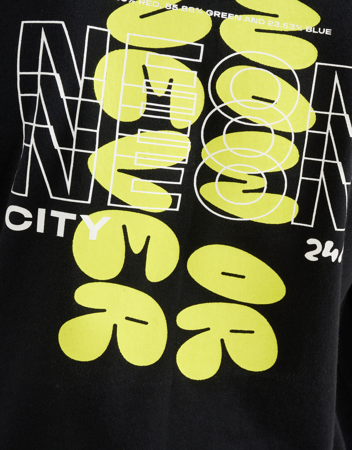 Neon Artwork T-shirt Zwart SHOEBY BOYS