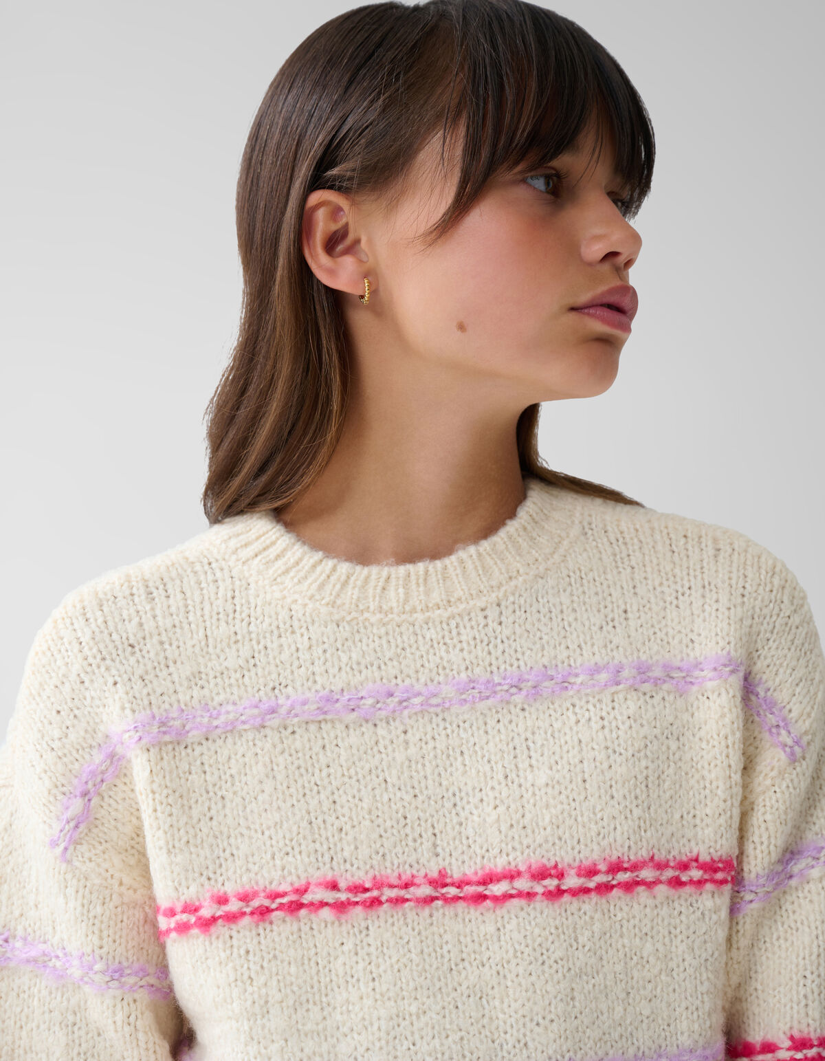 Fun Stipe Trui Gebroken Wit SHOEBY GIRLS