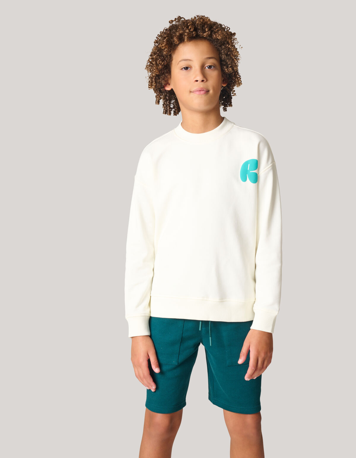 Artwork Sweater Gebroken Wit SHOEBY BOYS