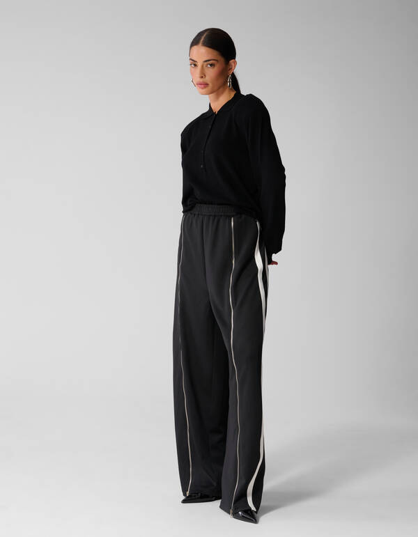 Front Zipper Barrel Fit Broek Zwart SHOEBY WOMEN
