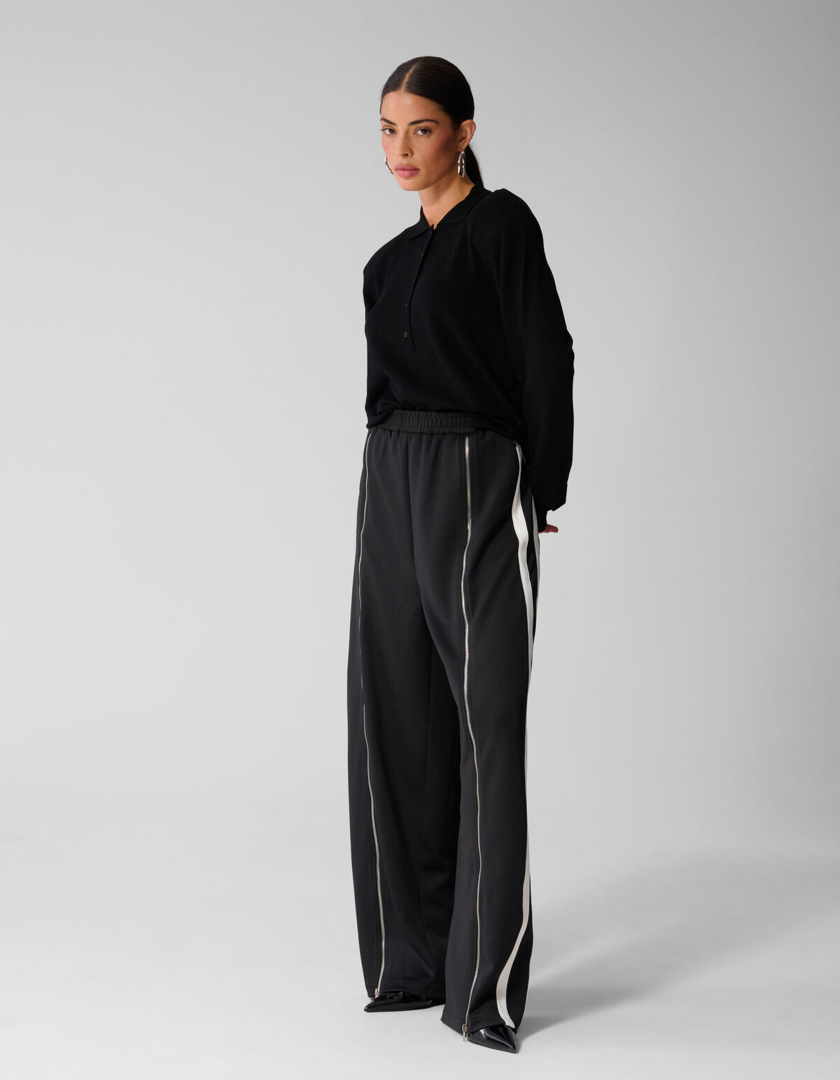 Front Zipper Barrel Fit Broek Zwart SHOEBY WOMEN