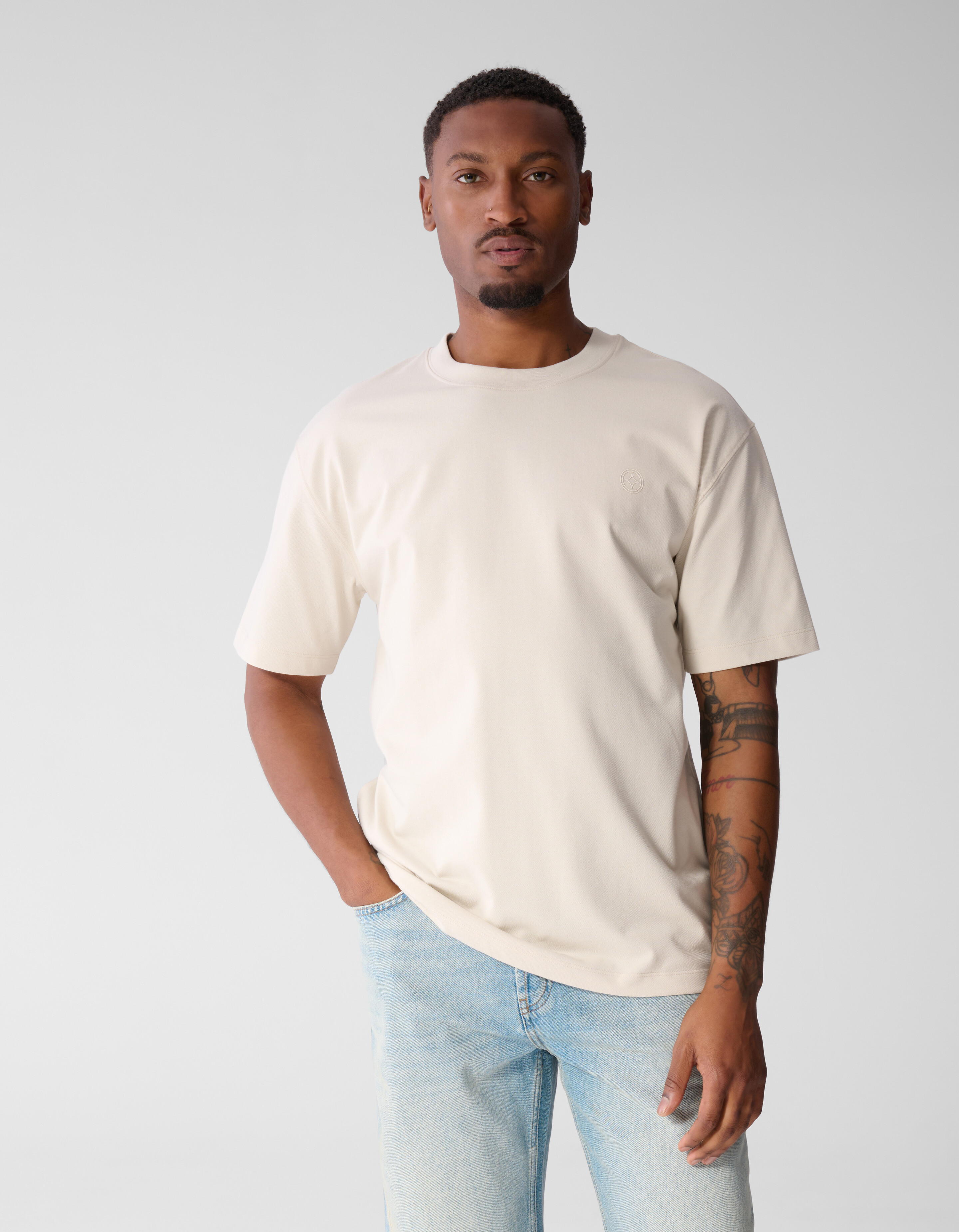 Keper Graphic T-shirt Lichtgrijs SHOEBY MEN