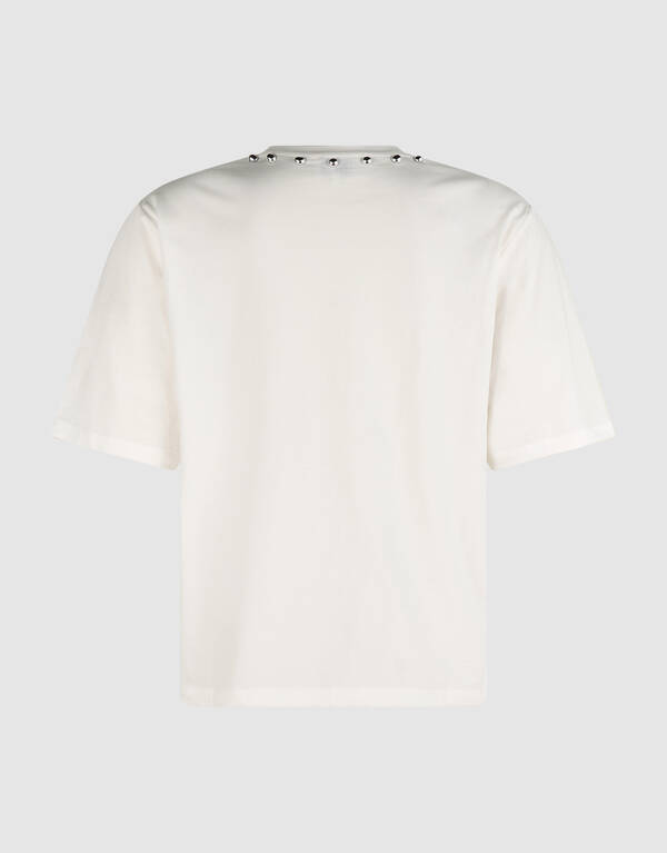 Studded T-shirt Gebroken Wit SHOEBY WOMEN