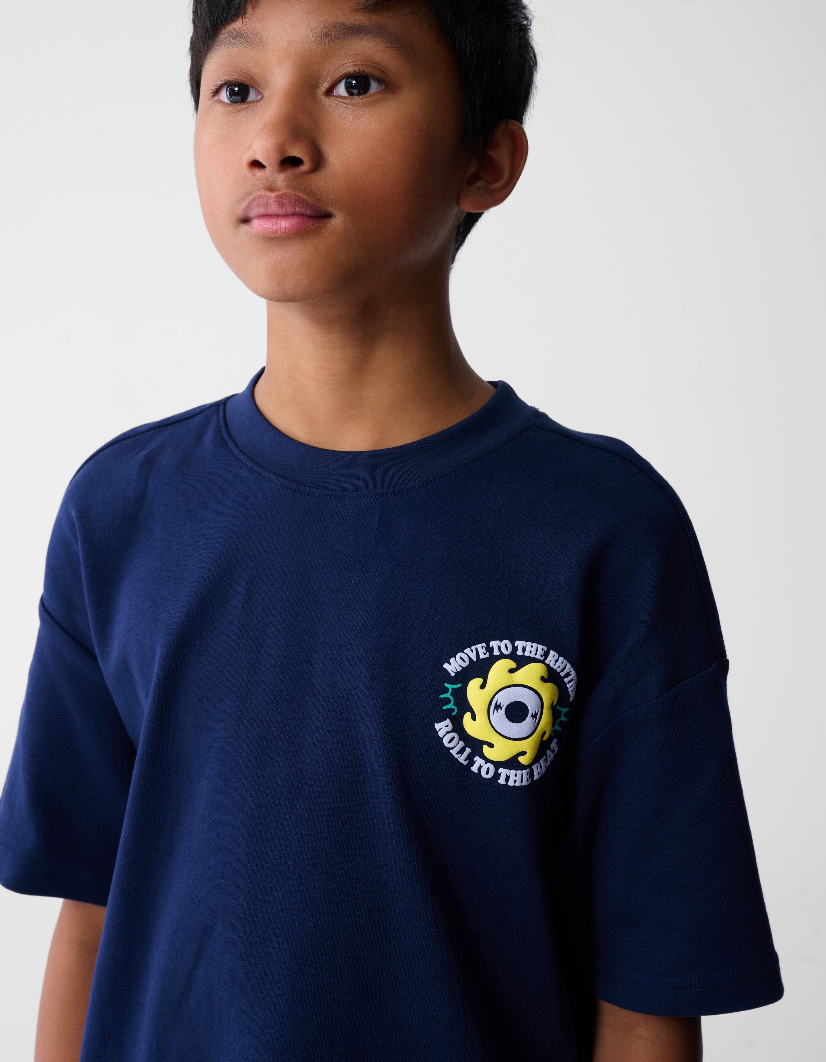 Rythm Artwork T-shirt Donkerblauw SHOEBY BOYS