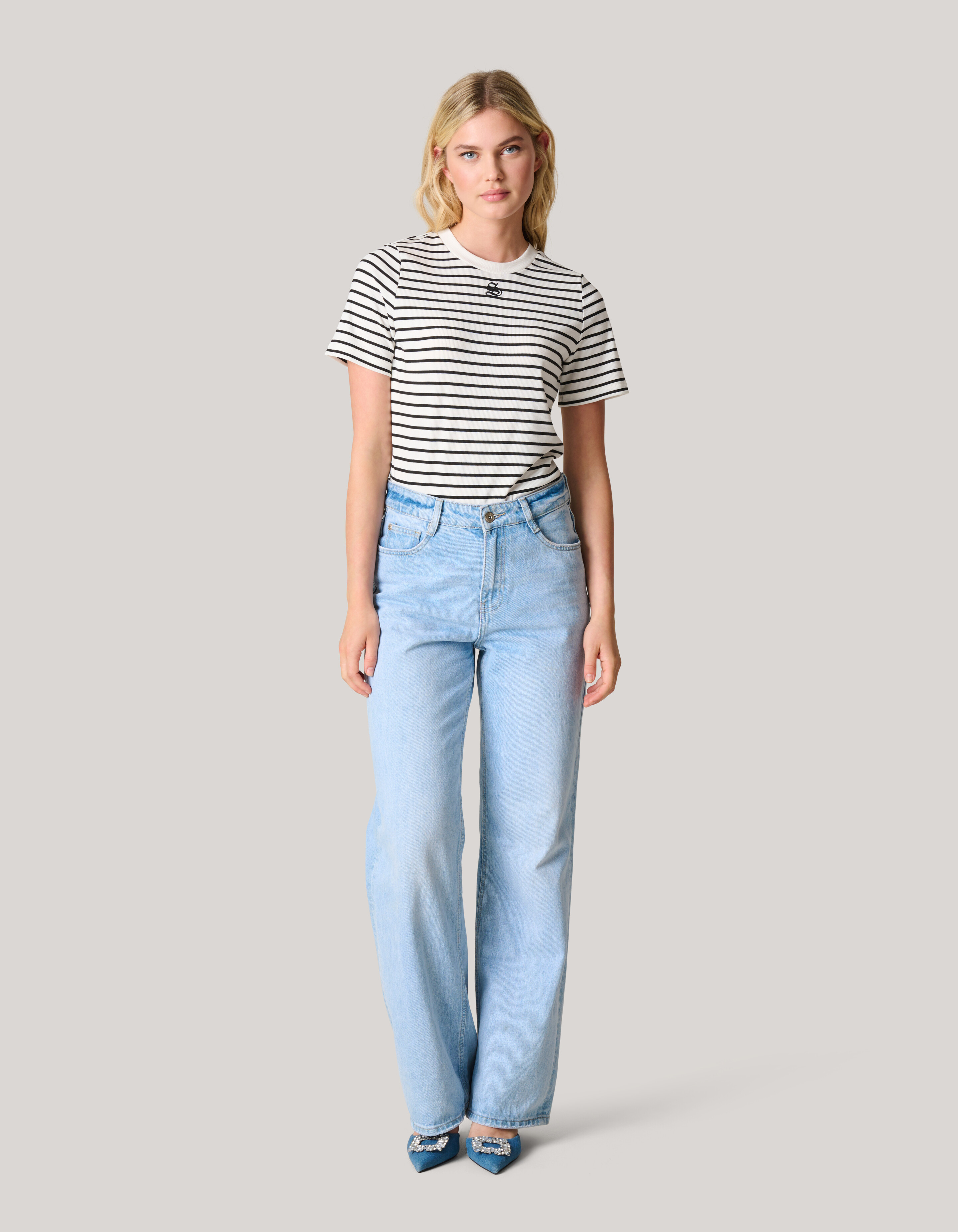 Shoeby Logo T-shirt Gestreept SHOEBY WOMEN