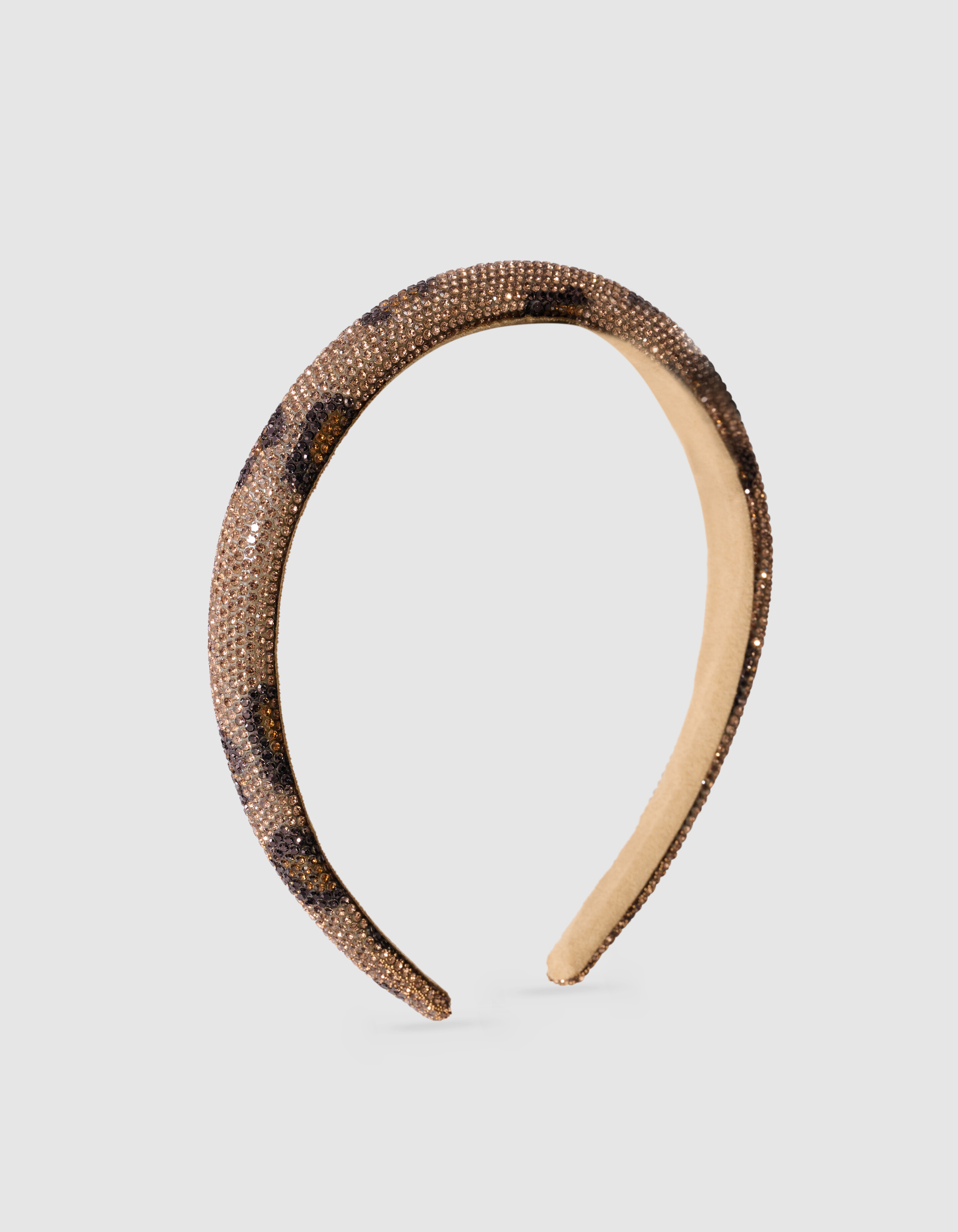 Leopard Strass Haarband Bruin SHOEBY ACCESSOIRES