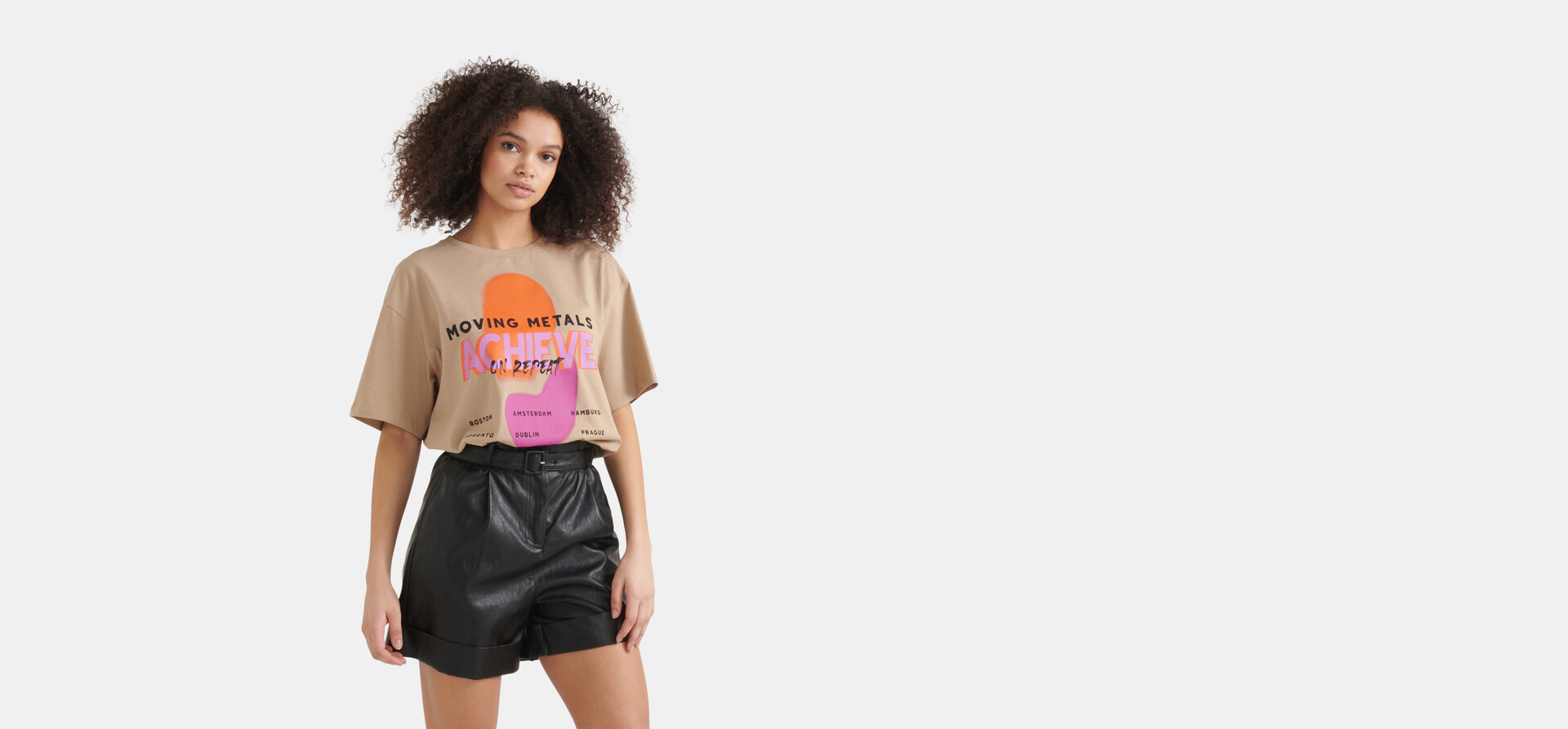 Artwork T-shirt Sand SHOEBY WOMEN