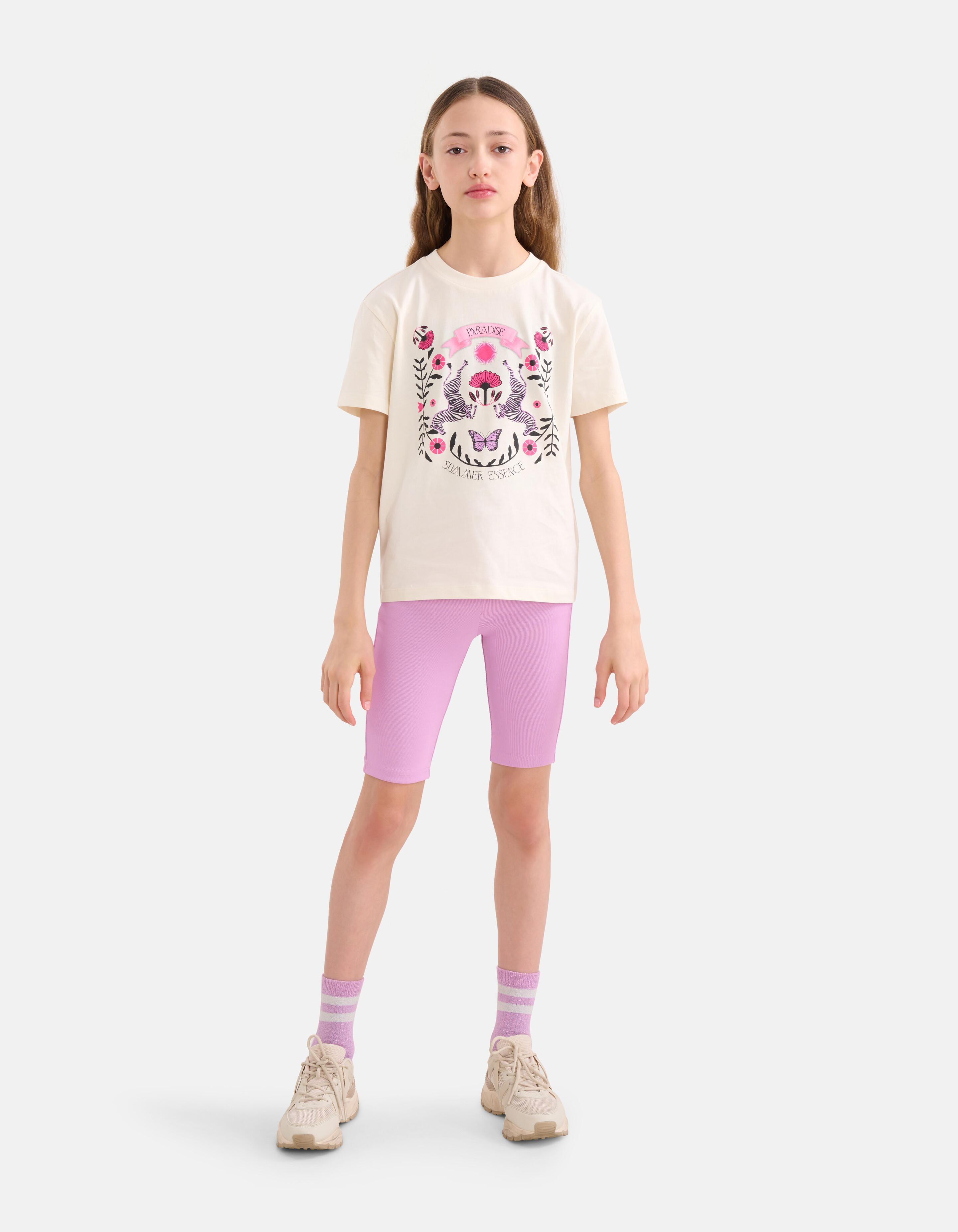 Artwork T-shirt  Gebroken Wit SHOEBY GIRLS