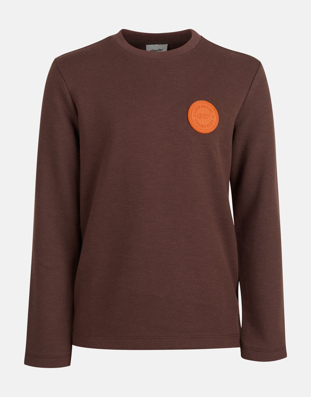 Structuur T-shirt Bruin SHOEBY BOYS