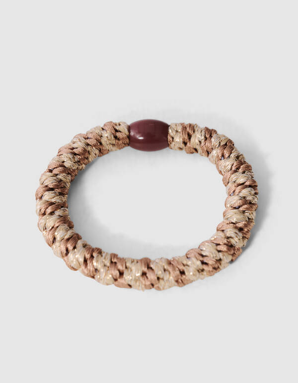 Lurex Haarelastiek Lichtbruin SHOEBY ACCESSOIRES