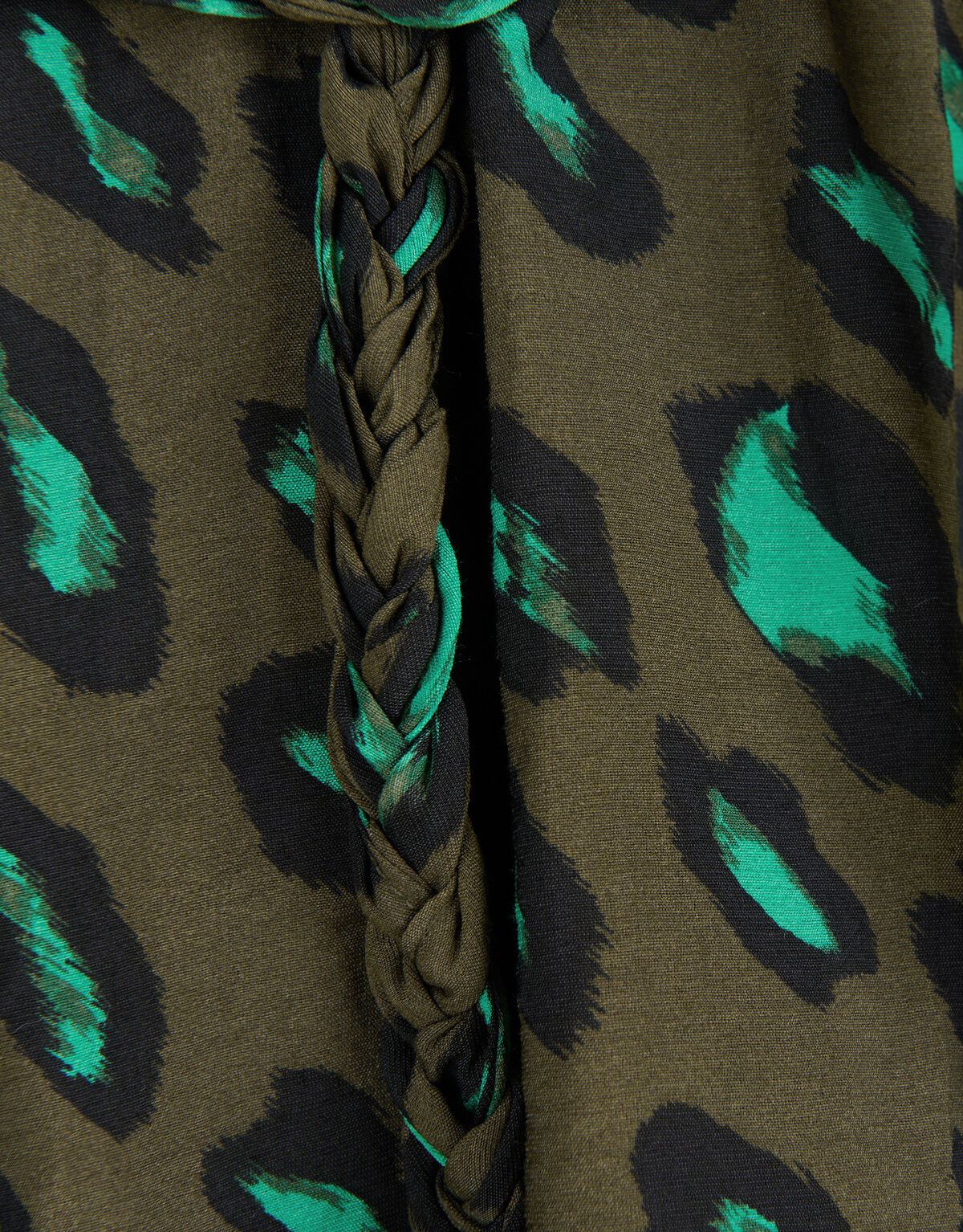 Leopard Jurk Donkergroen SHOEBY GIRLS