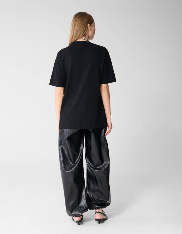 Oversized Basis T-shirt Zwart SHOEBY WOMEN