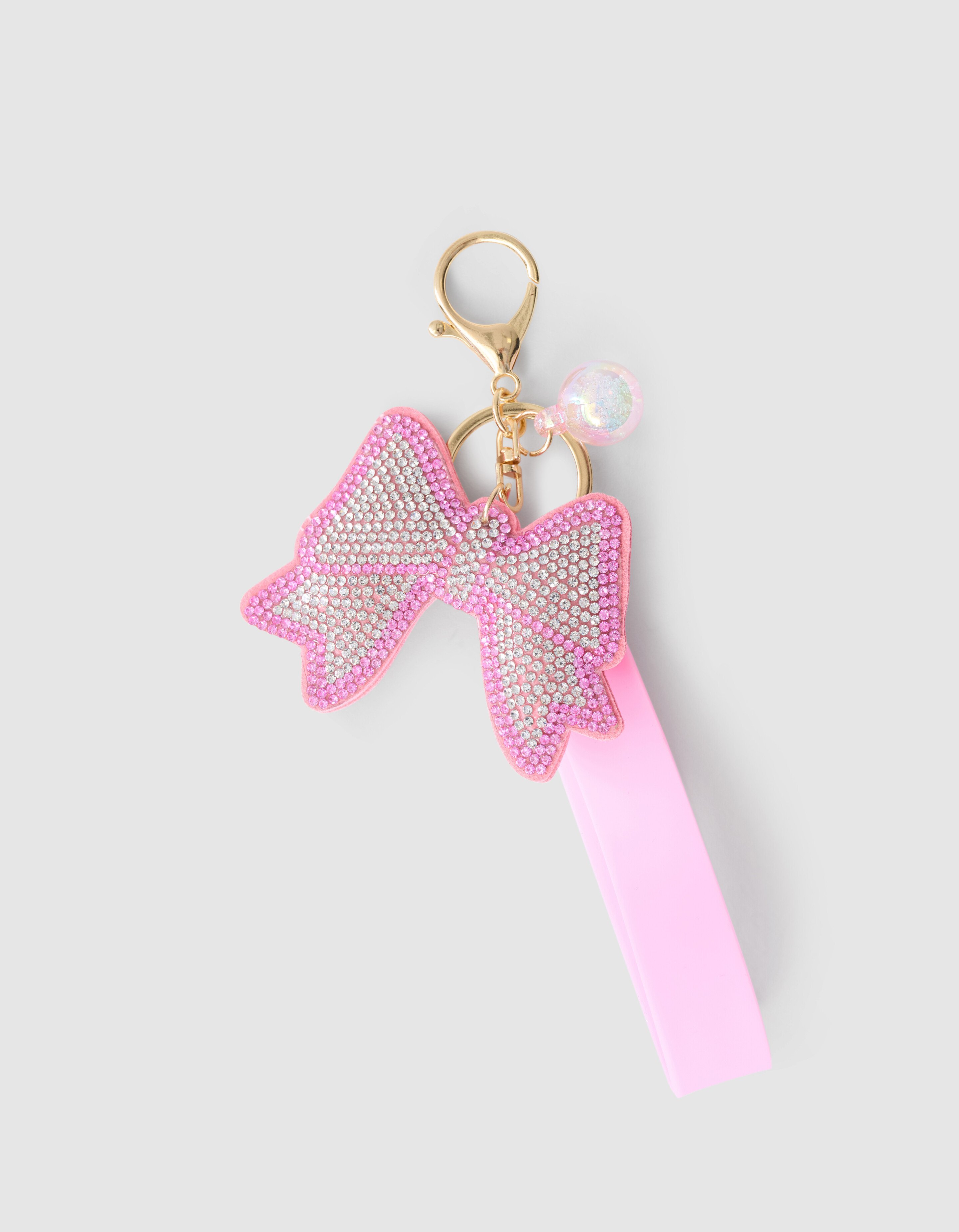Strass Strik Sleutelhanger Roze ACCESSOIRES SHOEBY
