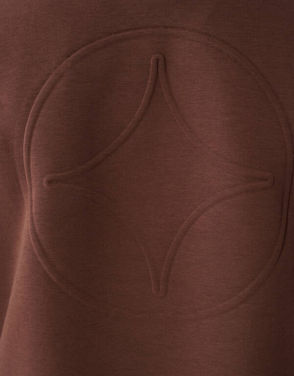 Spark Embroidery Sweater Donkerbruin SHOEBY MEN