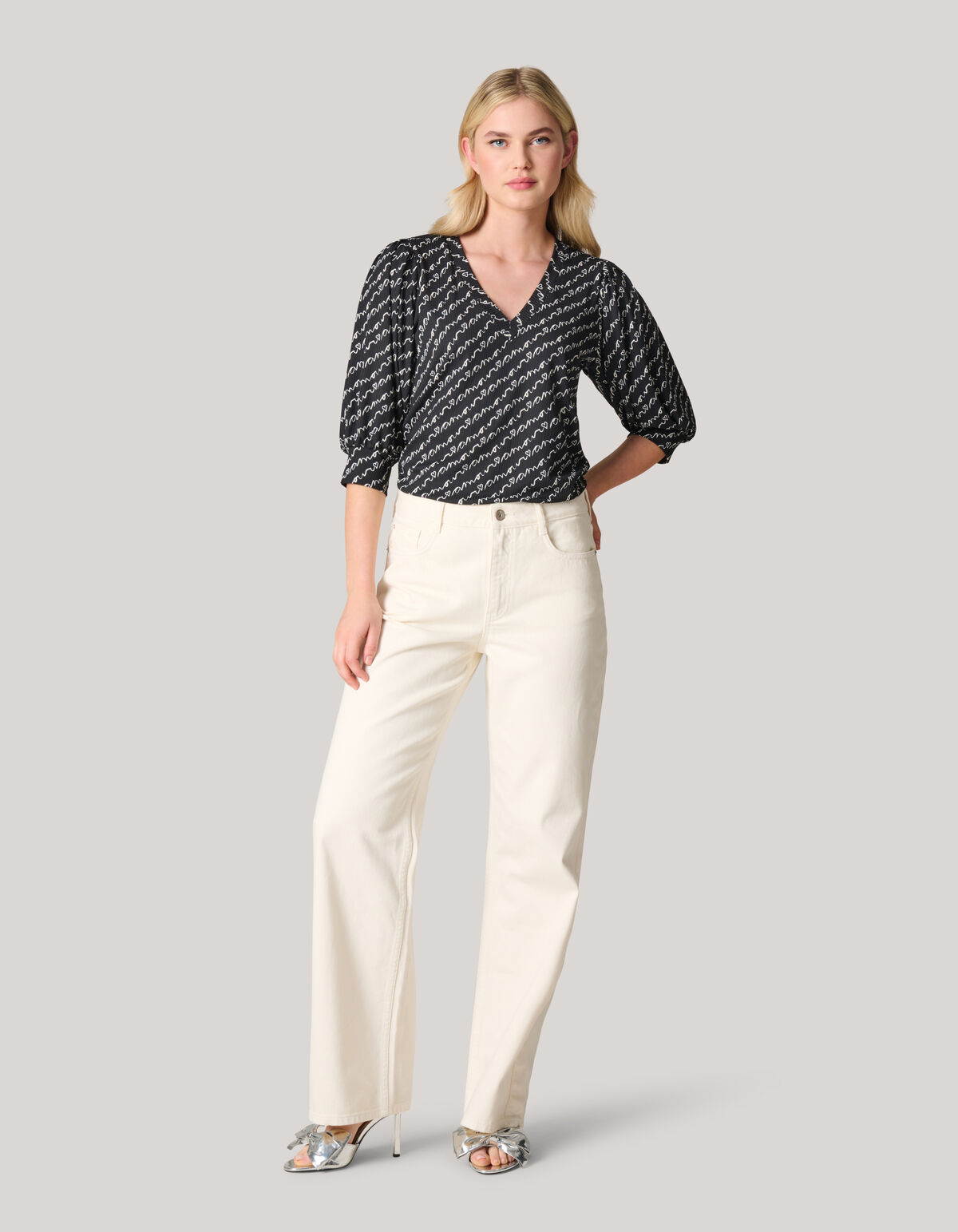 Rib Jersey Top Zwart SHOEBY WOMEN