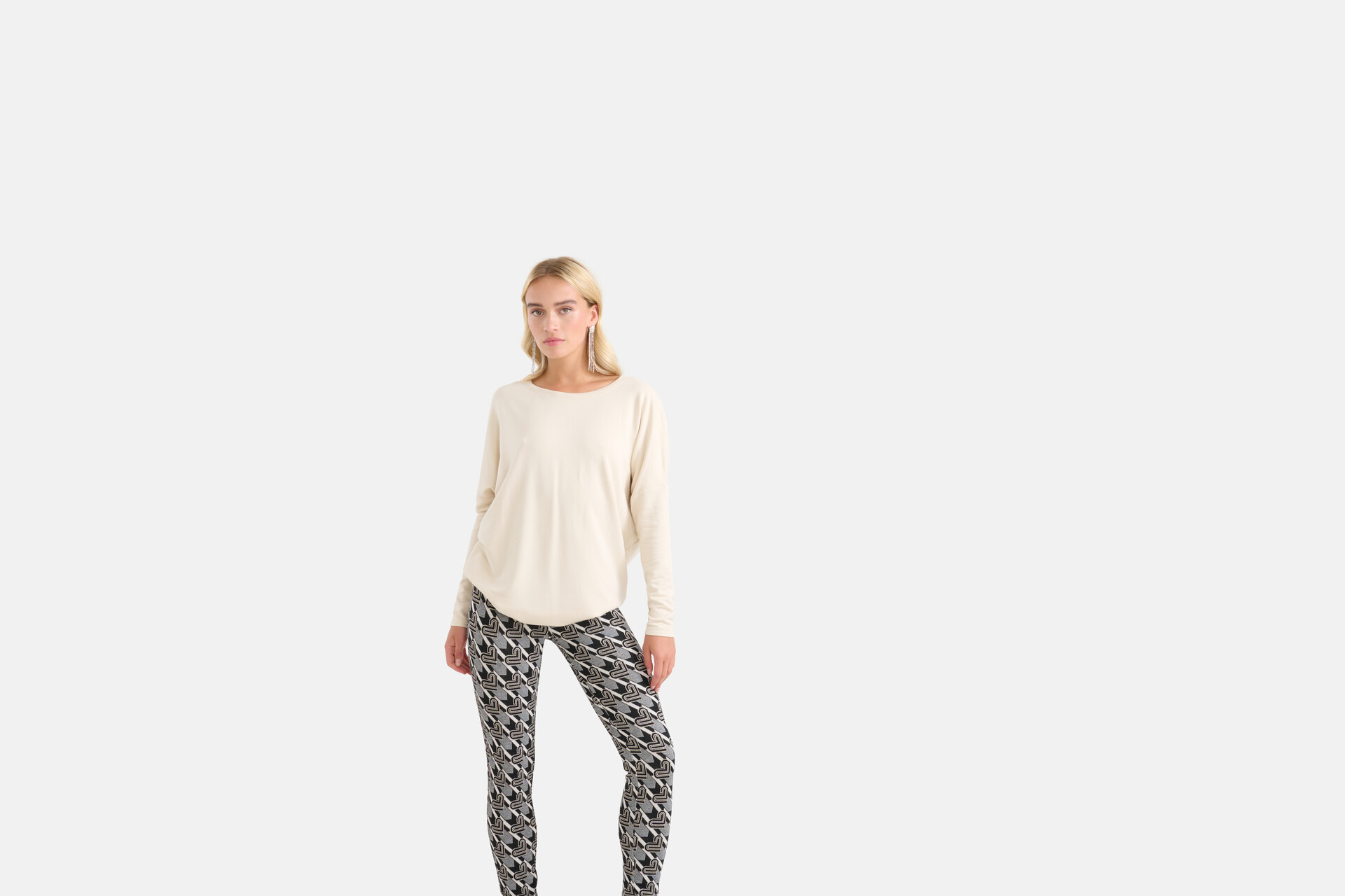 Basis Oversized Top Gebroken Wit SHOEBY WOMEN