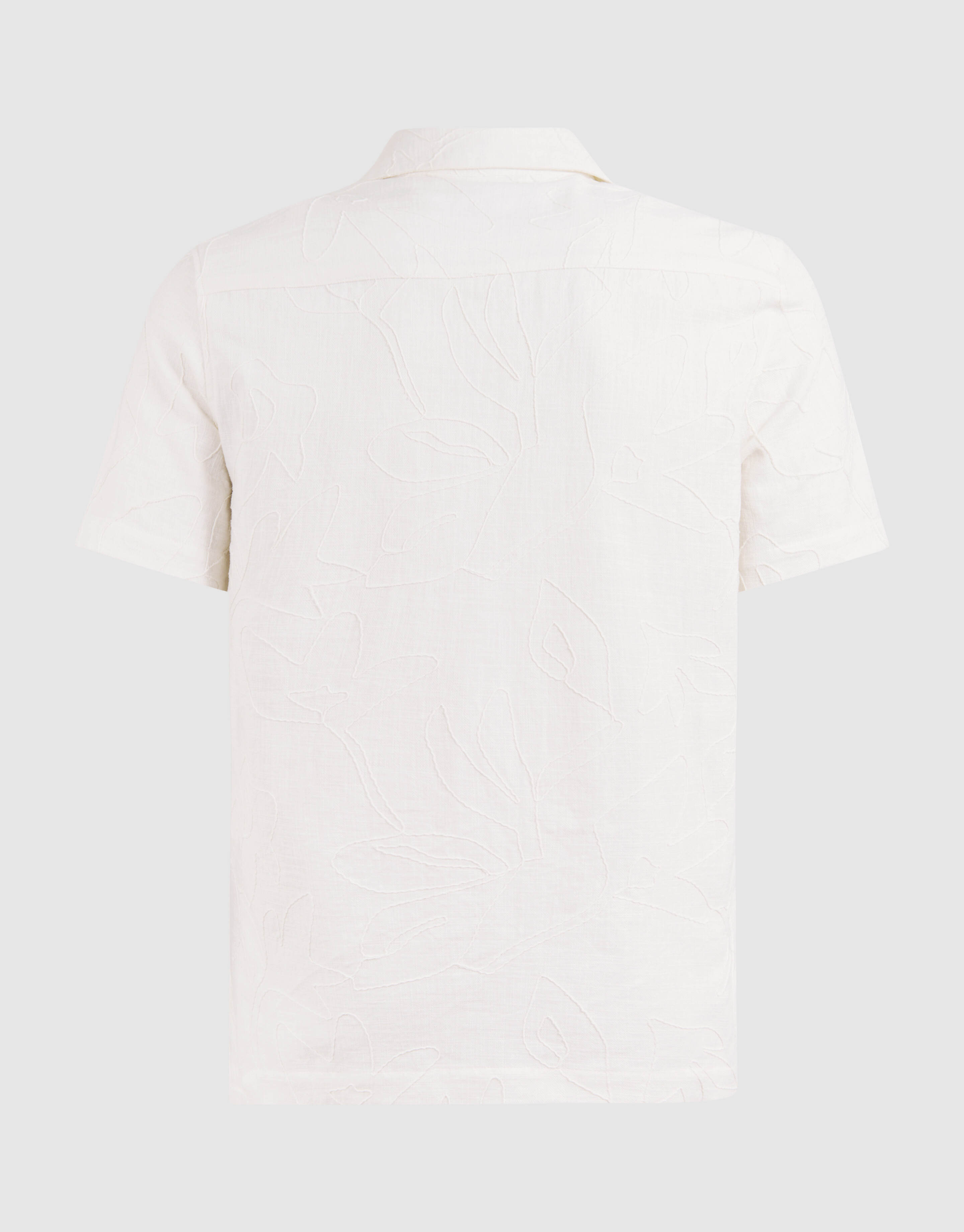 Flower Structuur Shirt Gebroken Wit SHOEBY MEN