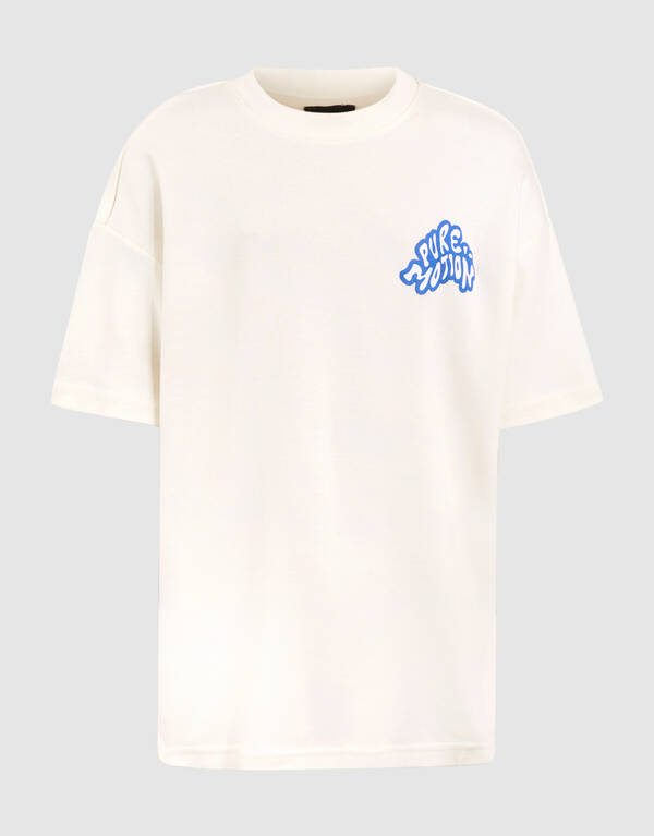 Motion Artwork T-shirt Gebroken Wit SHOEBY BOYS