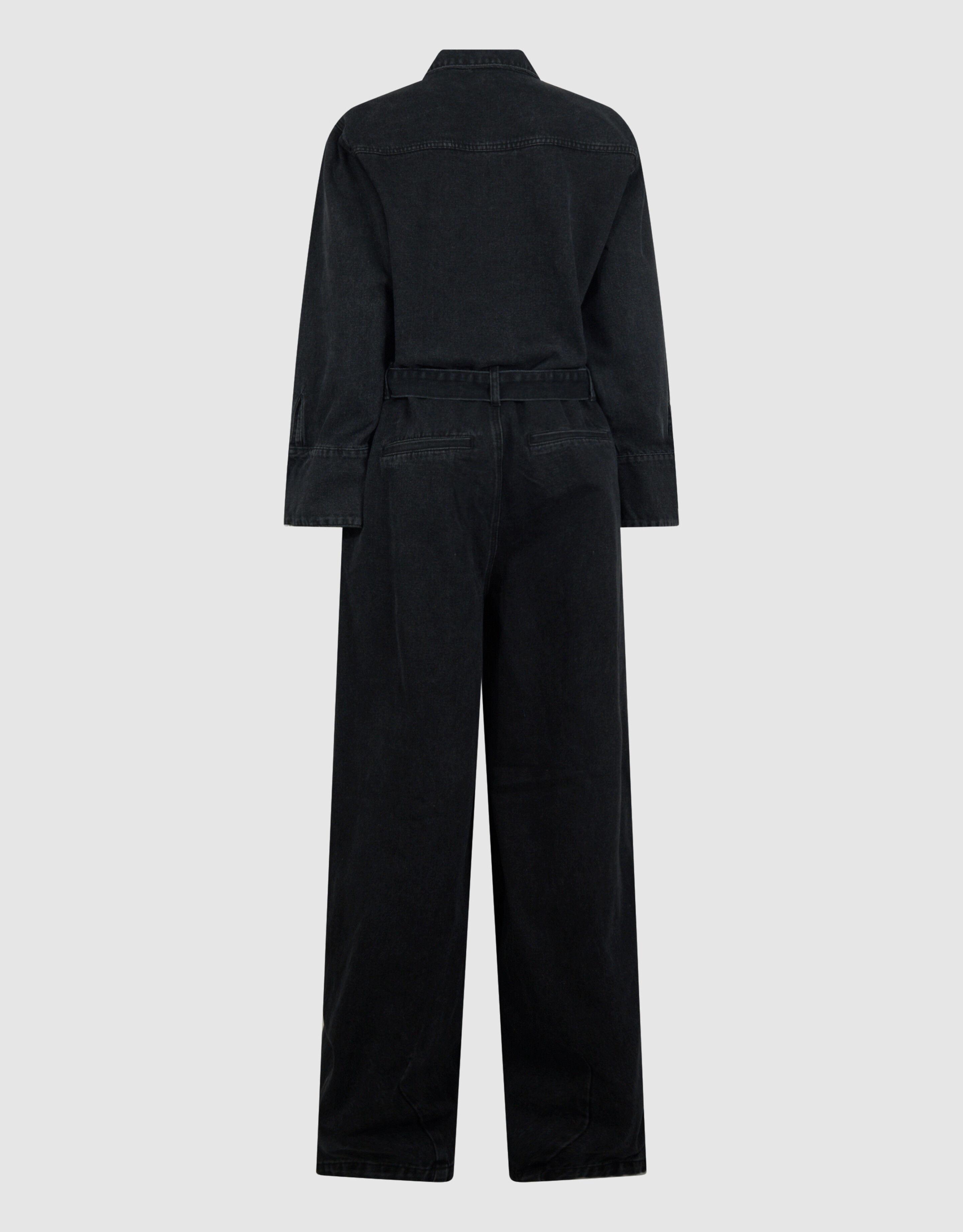 Oversized Denim Jumpsuit Zwart By Monica SHOEBY WOMEN