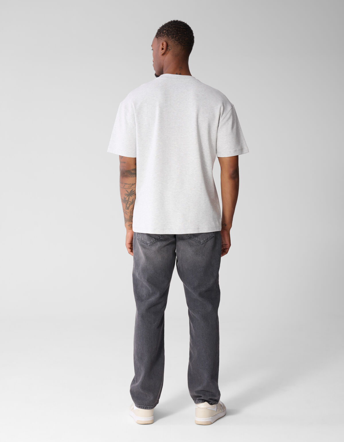Label T-shirt Lichtgrijs SHOEBY MEN