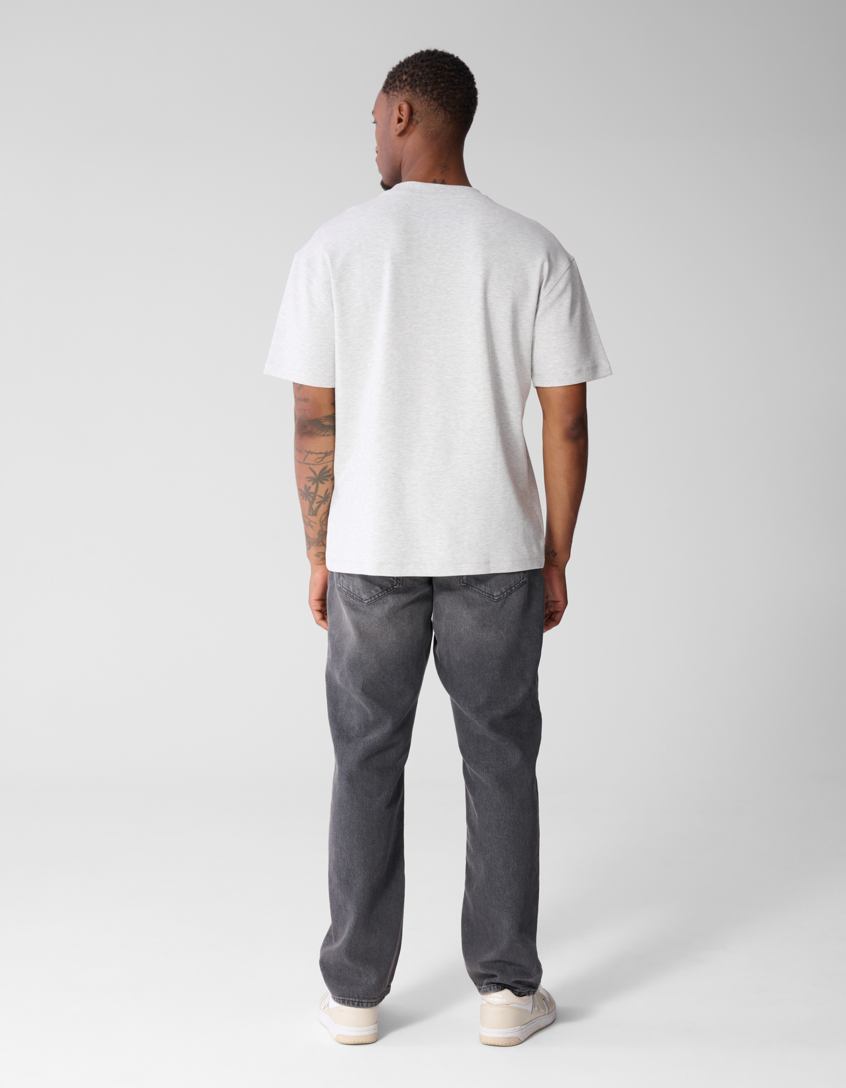 Label T-shirt Lichtgrijs SHOEBY MEN