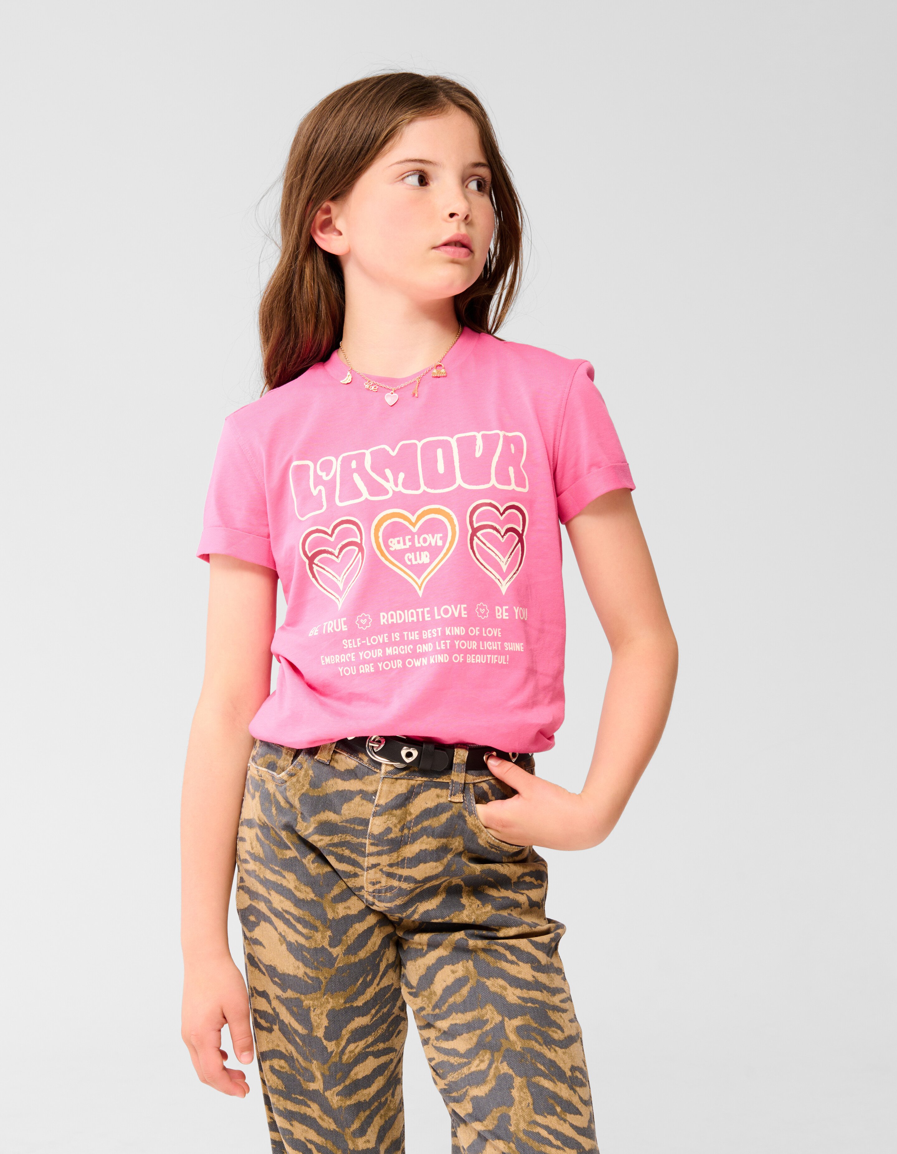 Self Love Artwork T-shirt Roze SHOEBY GIRLS