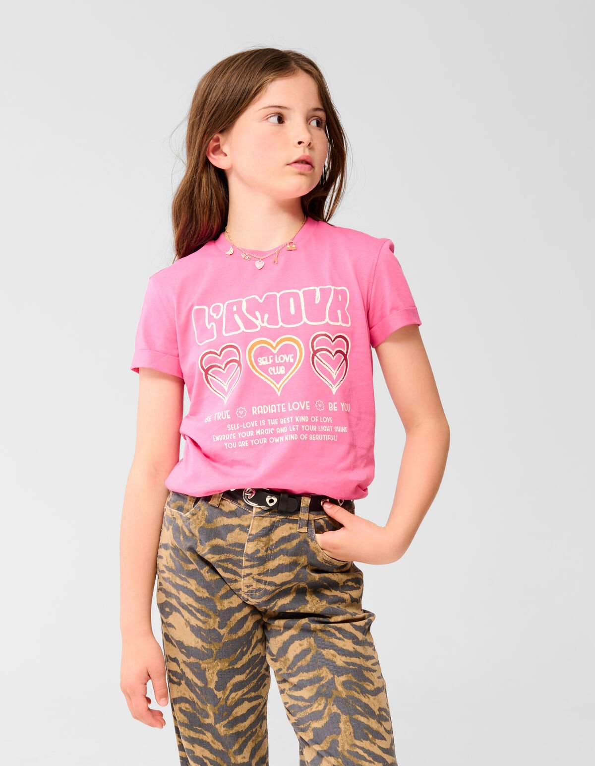 Self Love Artwork T-shirt Roze SHOEBY GIRLS