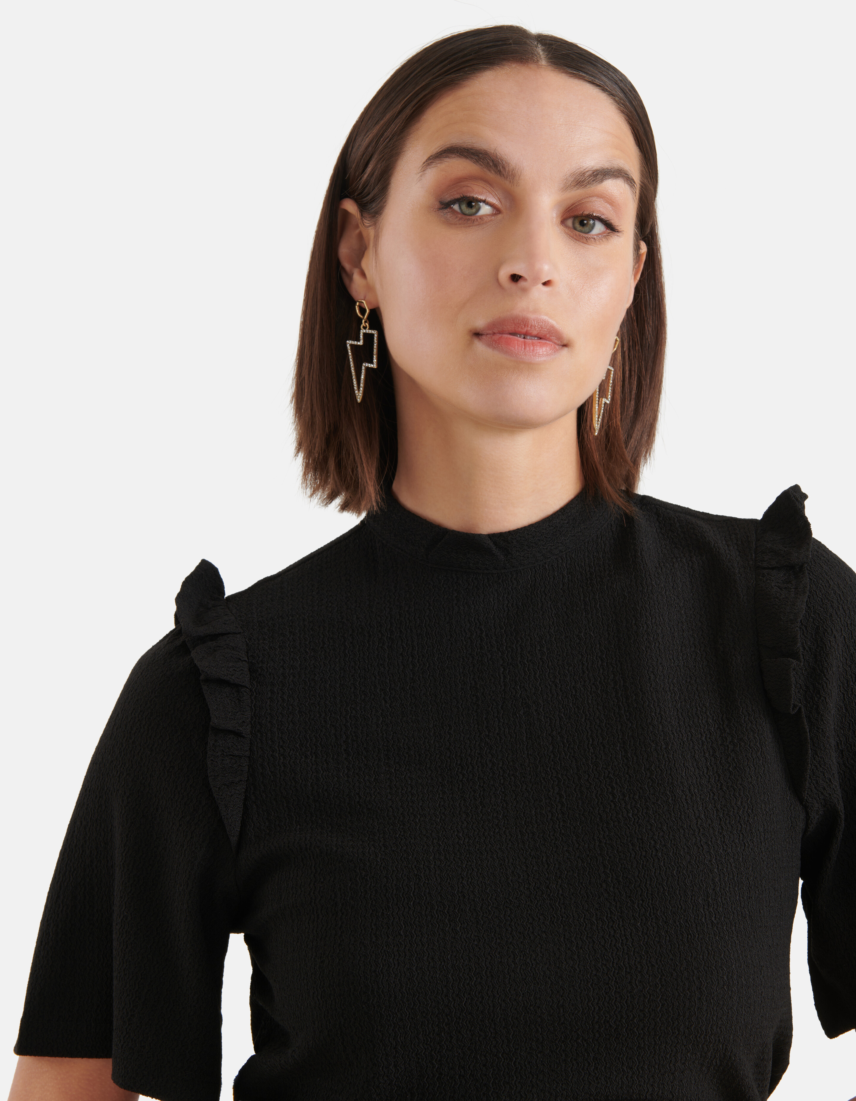 Crinkle Top Zwart SHOEBY WOMEN