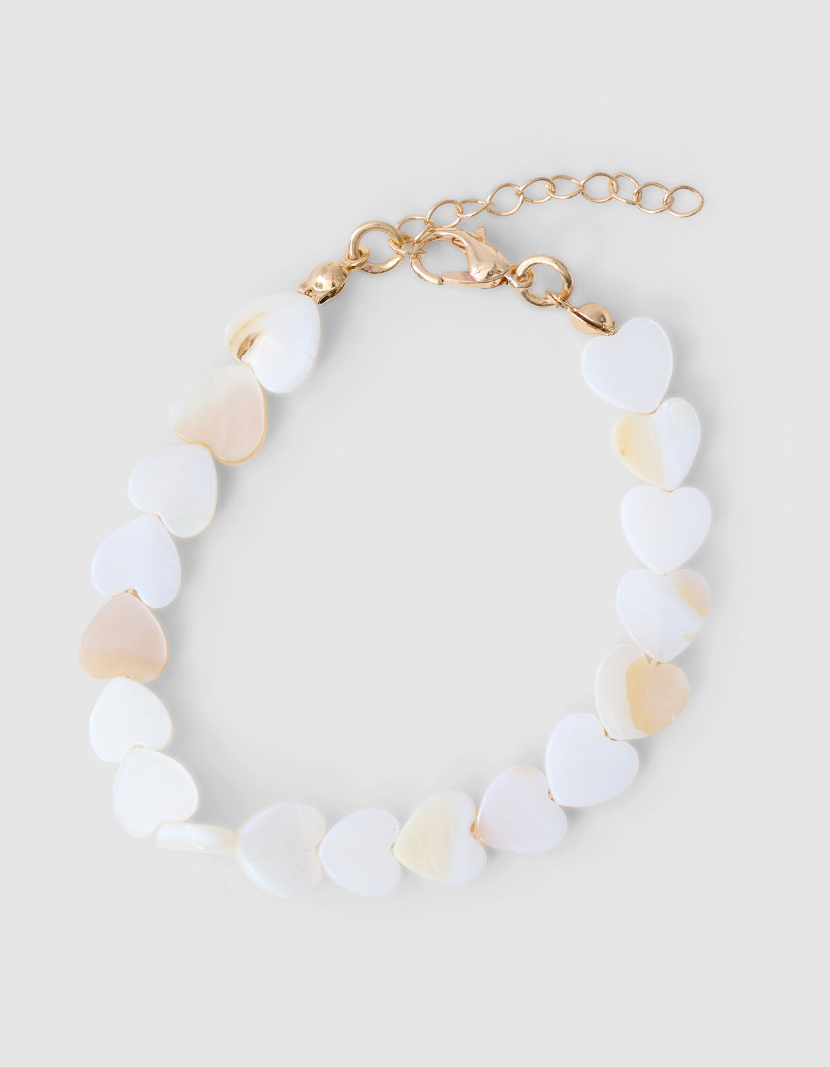 Parel Heart Armband Wit SHOEBY ACCESSOIRES