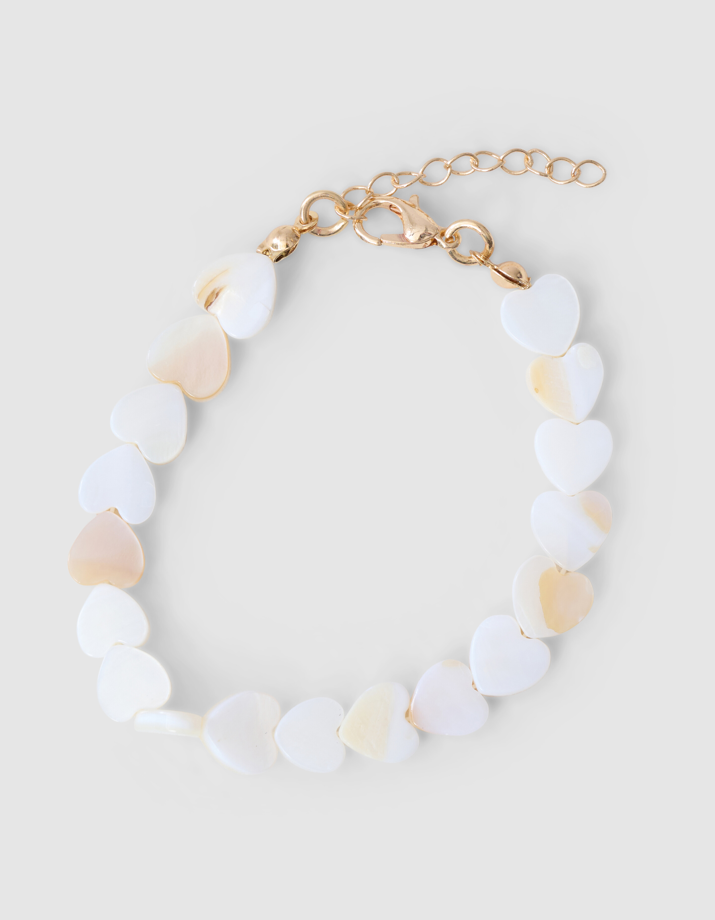 Parel Heart Armband Wit SHOEBY ACCESSOIRES
