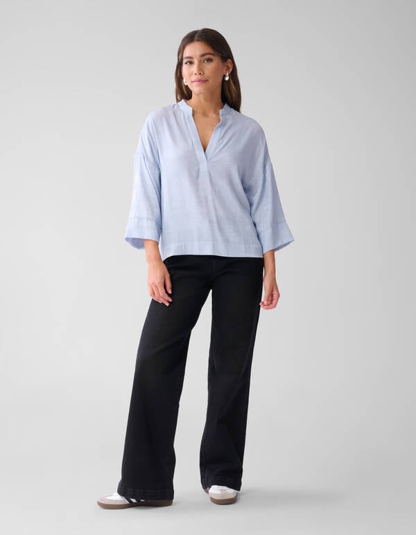 Shine Wide Blouse Lichtblauw SHOEBY WOMEN