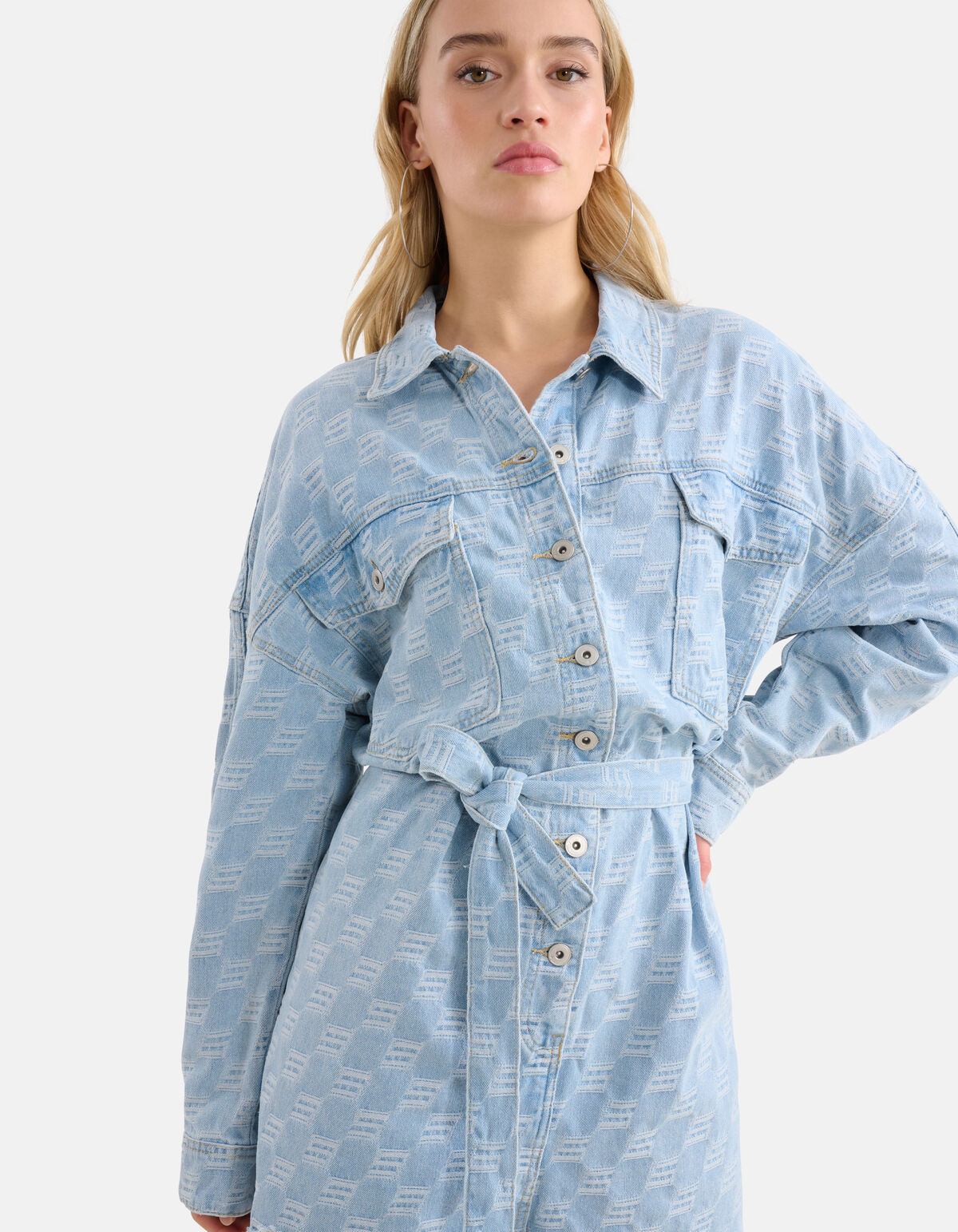 Denim Playsuit Bleached By Monica SHOEBY WOMEN