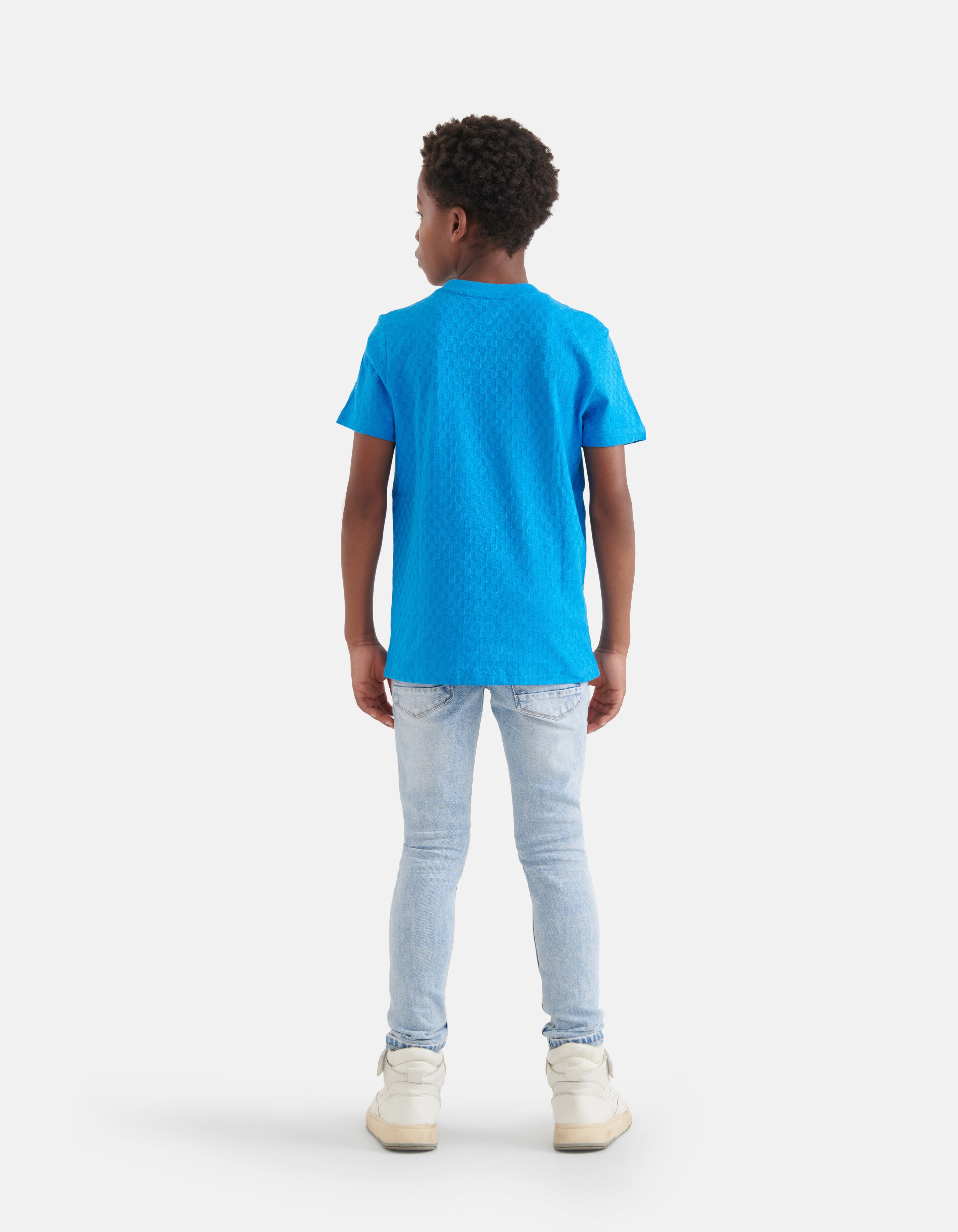Blok Structuur T-shirt Blauw SHOEBY BOYS