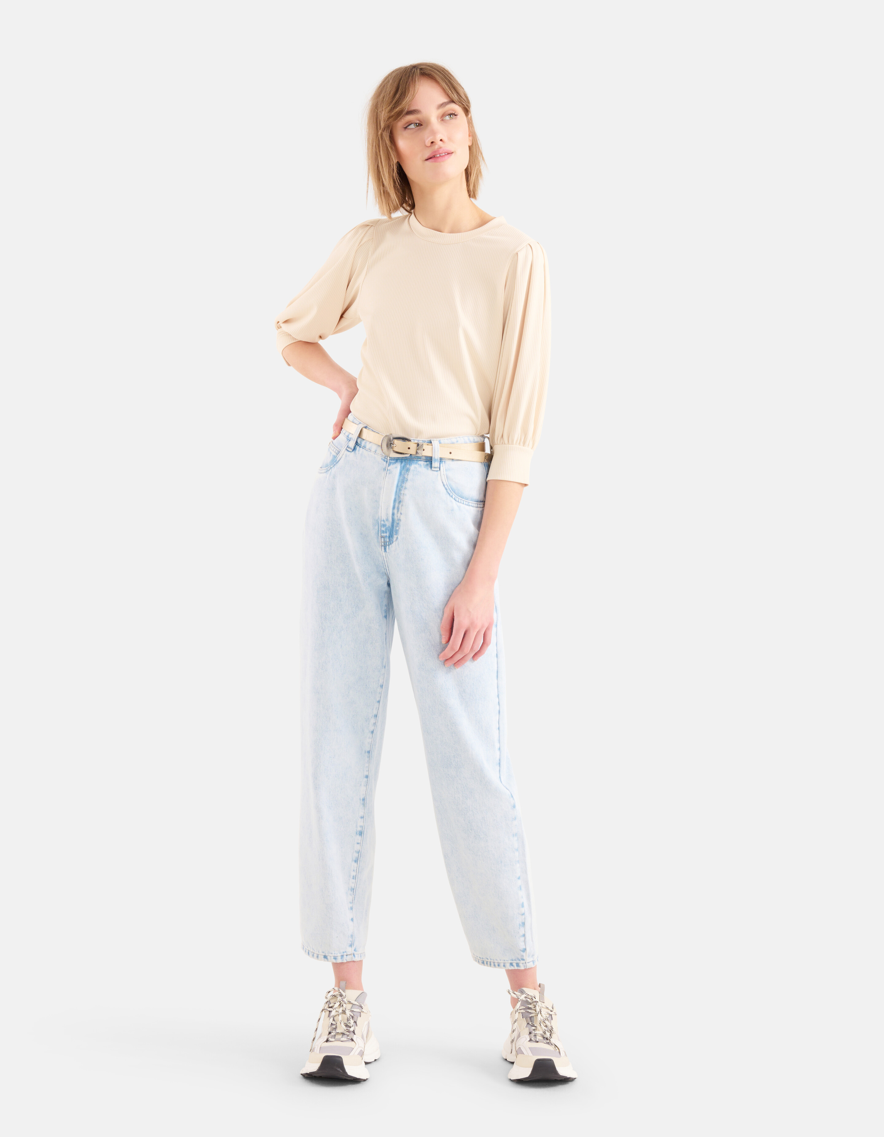 Rib Top Beige SHOEBY WOMEN