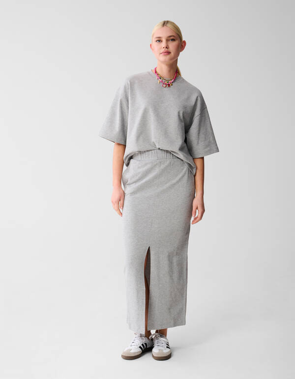 Oversized Sweat T-shirt Lichtgrijs SHOEBY WOMEN