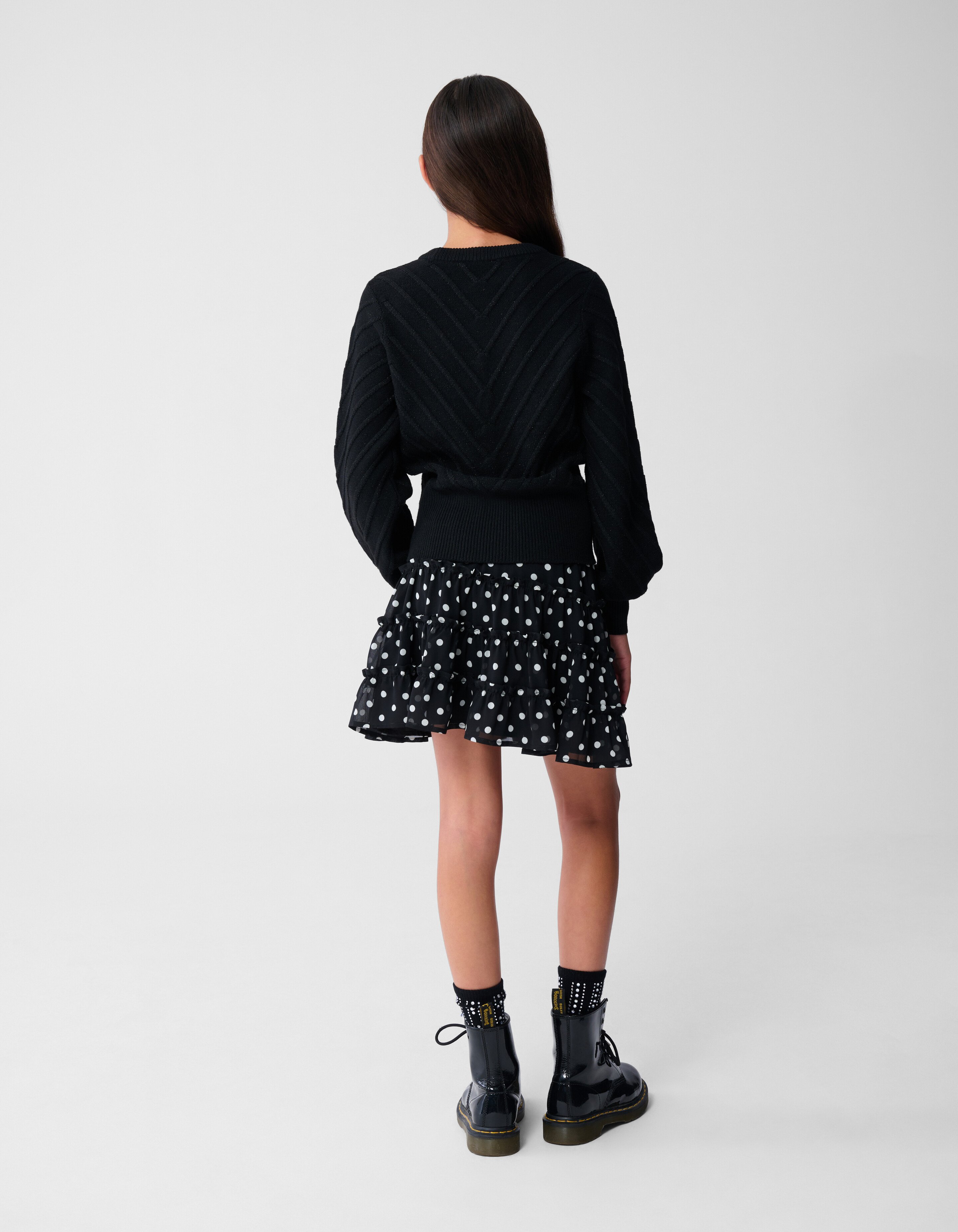 Glitter Gebreide Trui Zwart SHOEBY GIRLS