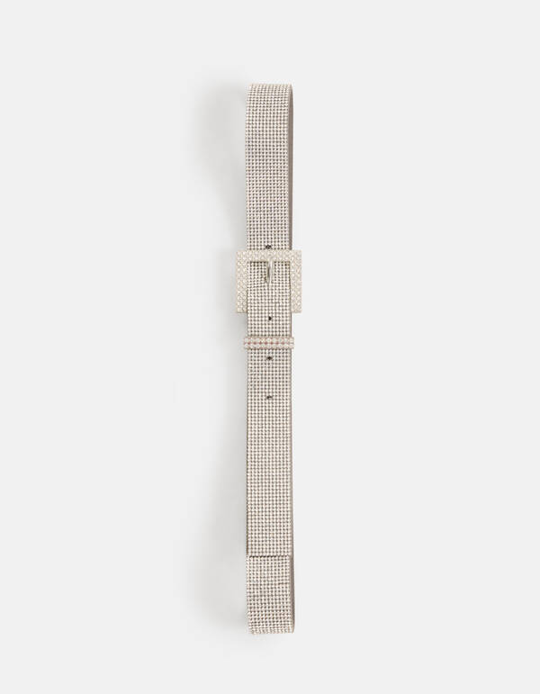 Strass Riem Zilver SHOEBY ACCESSOIRES