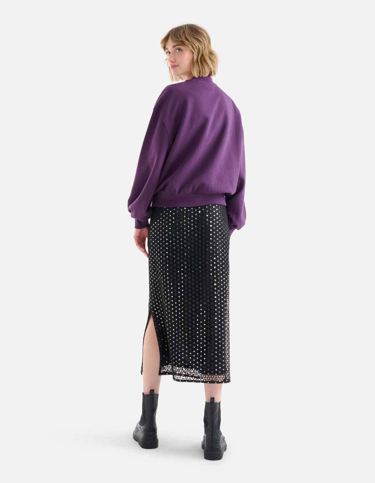 Kanten Glitter Rok Zwart SHOEBY WOMEN