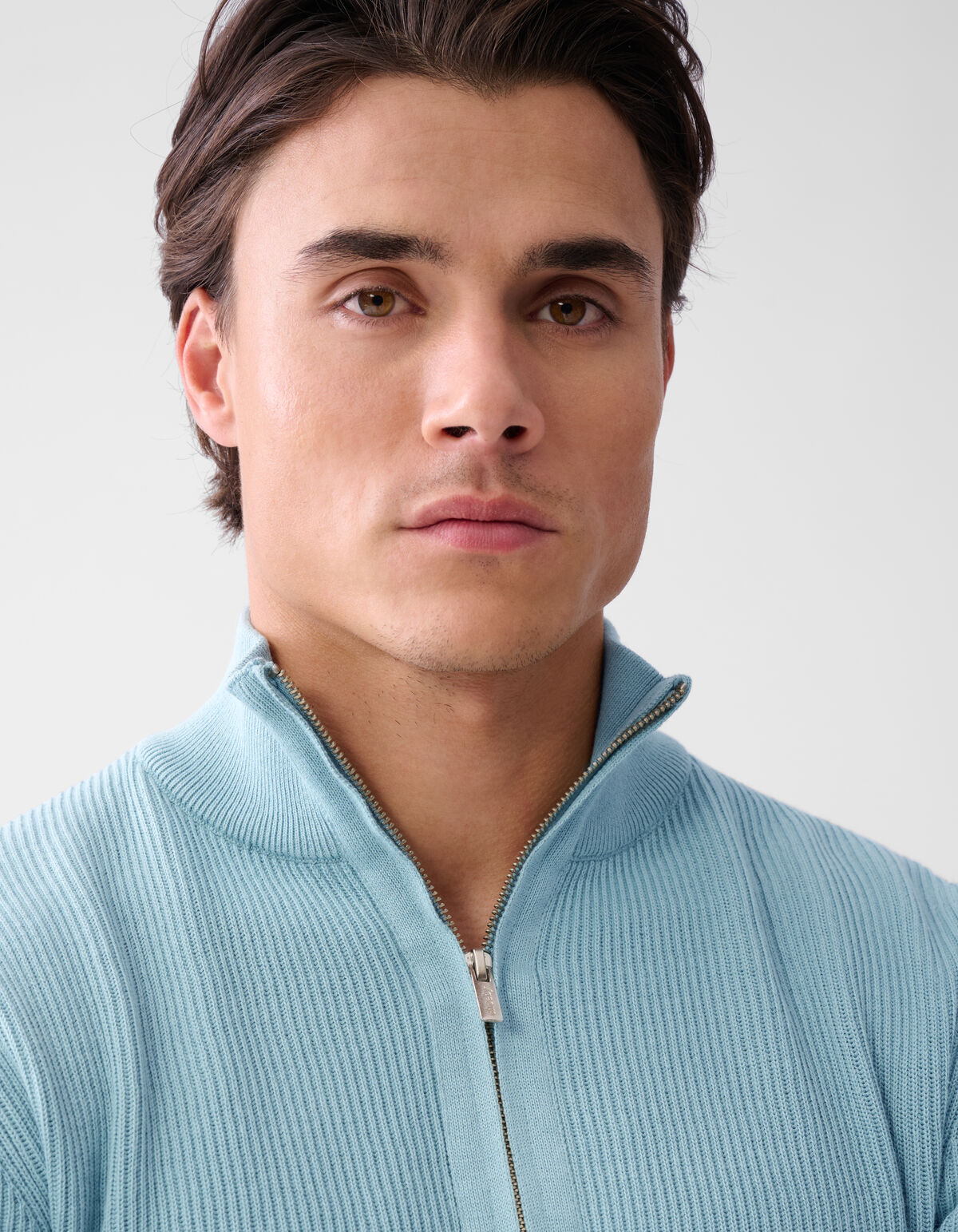 Zipper Trui Lichtblauw SHOEBY MEN