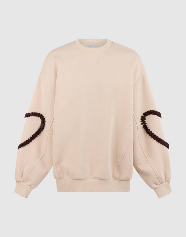 Balloon Fit Heart Sweater Gebroken Wit SHOEBY GIRLS