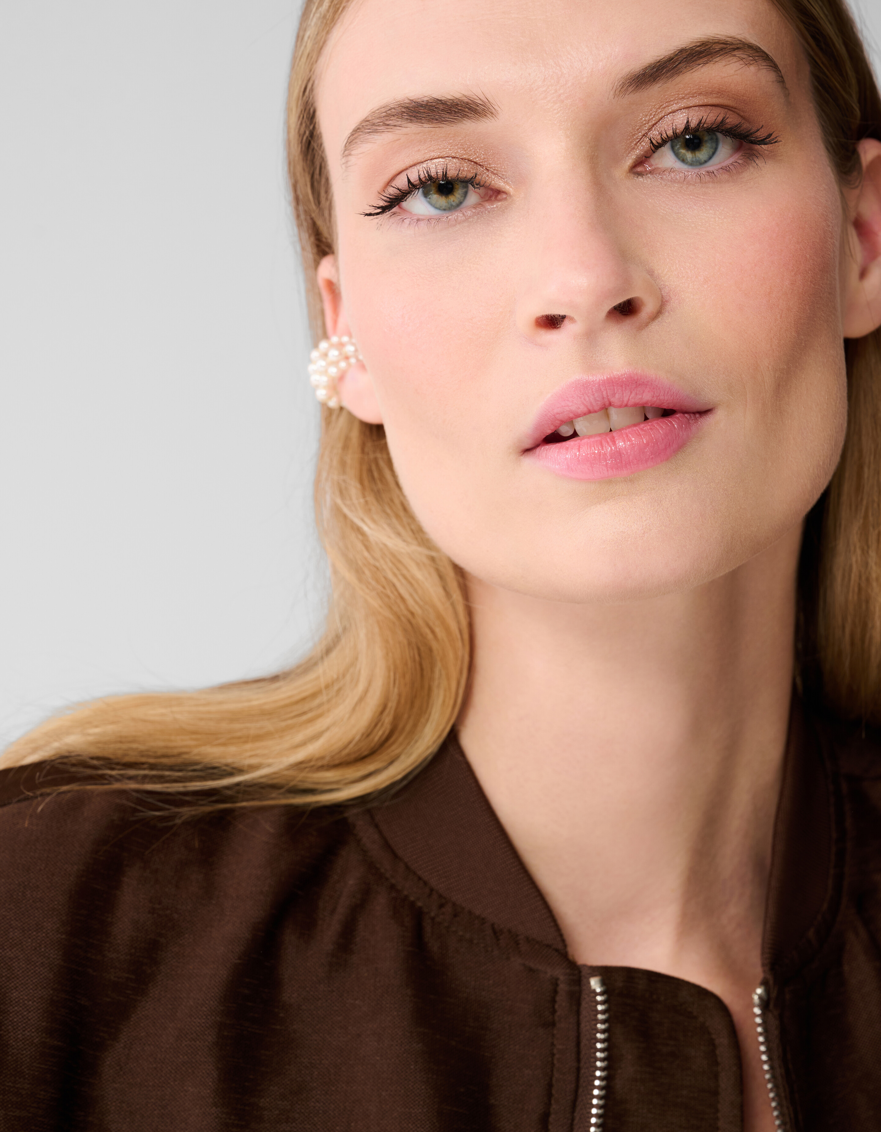 Oversized Short Sleeve Bomber Donkerbruin SHOEBY WOMEN