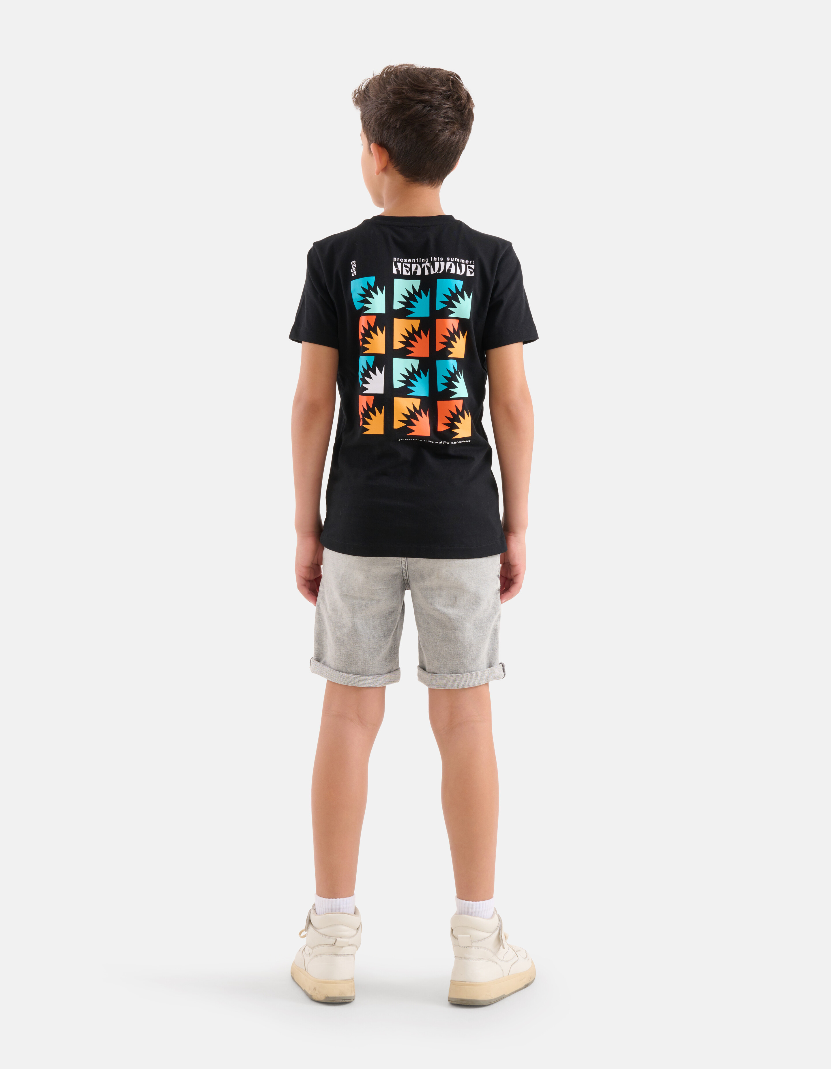 Print T-shirt Zwart SHOEBY BOYS